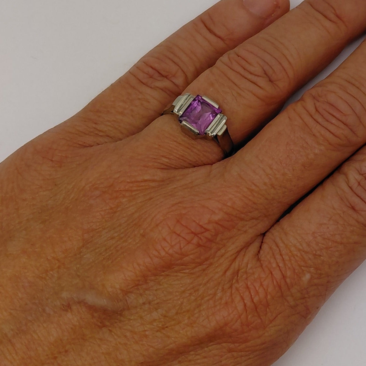 Bague en Or Gris 18K Taille-56