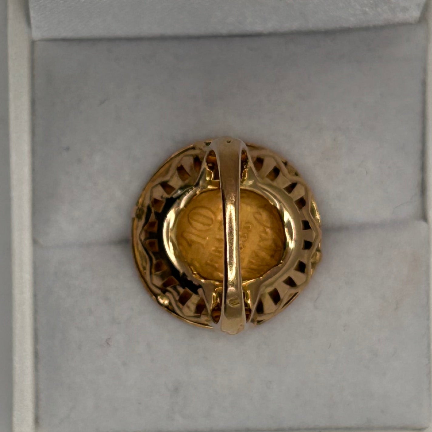 Bague pièce 10 FR Napoléon or jaune 18K