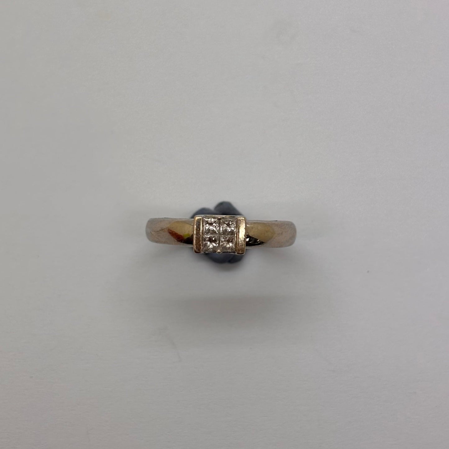Solitaire en or blanc 18K Taille-50