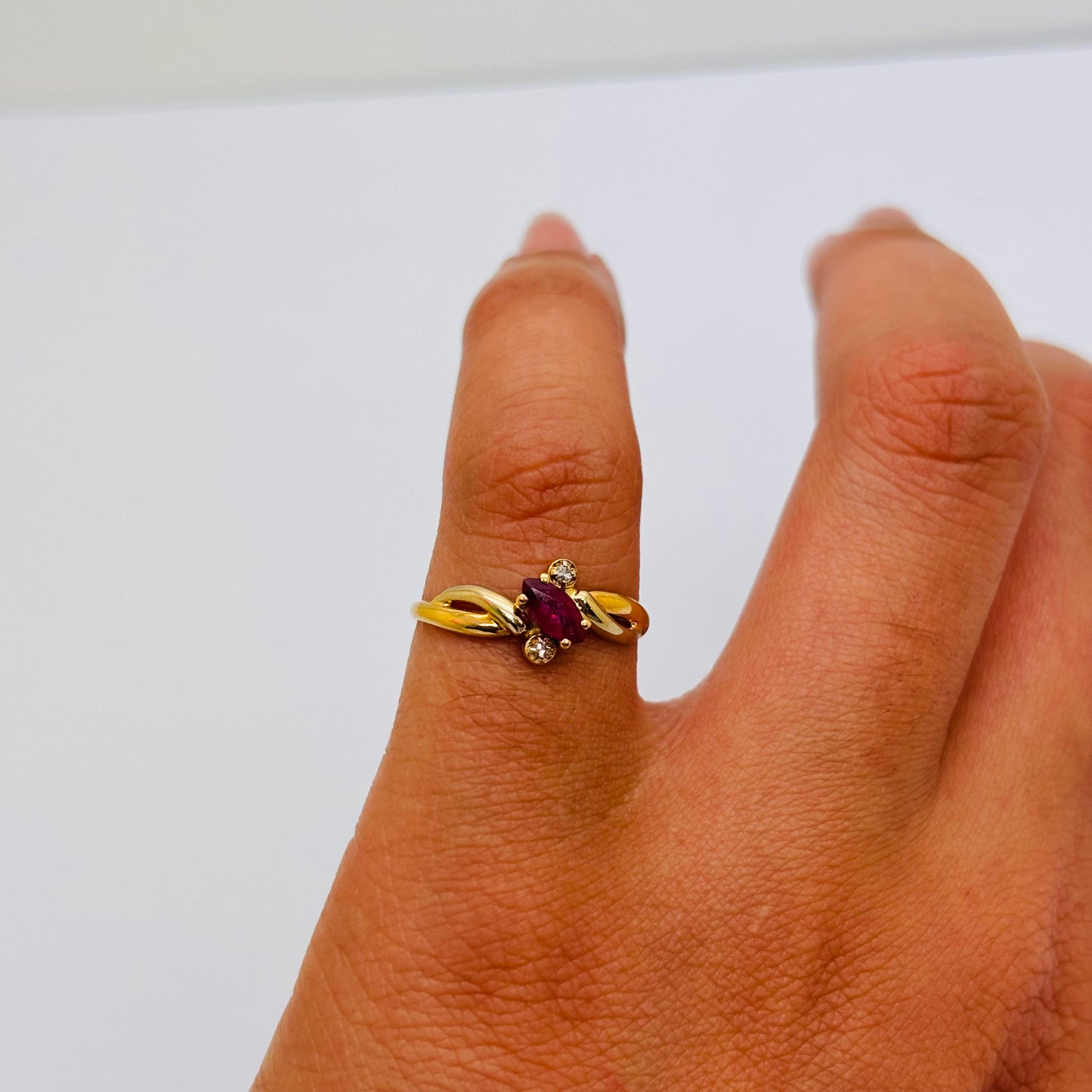 Bague en Or jaune et blanc 18K Taille-50.5