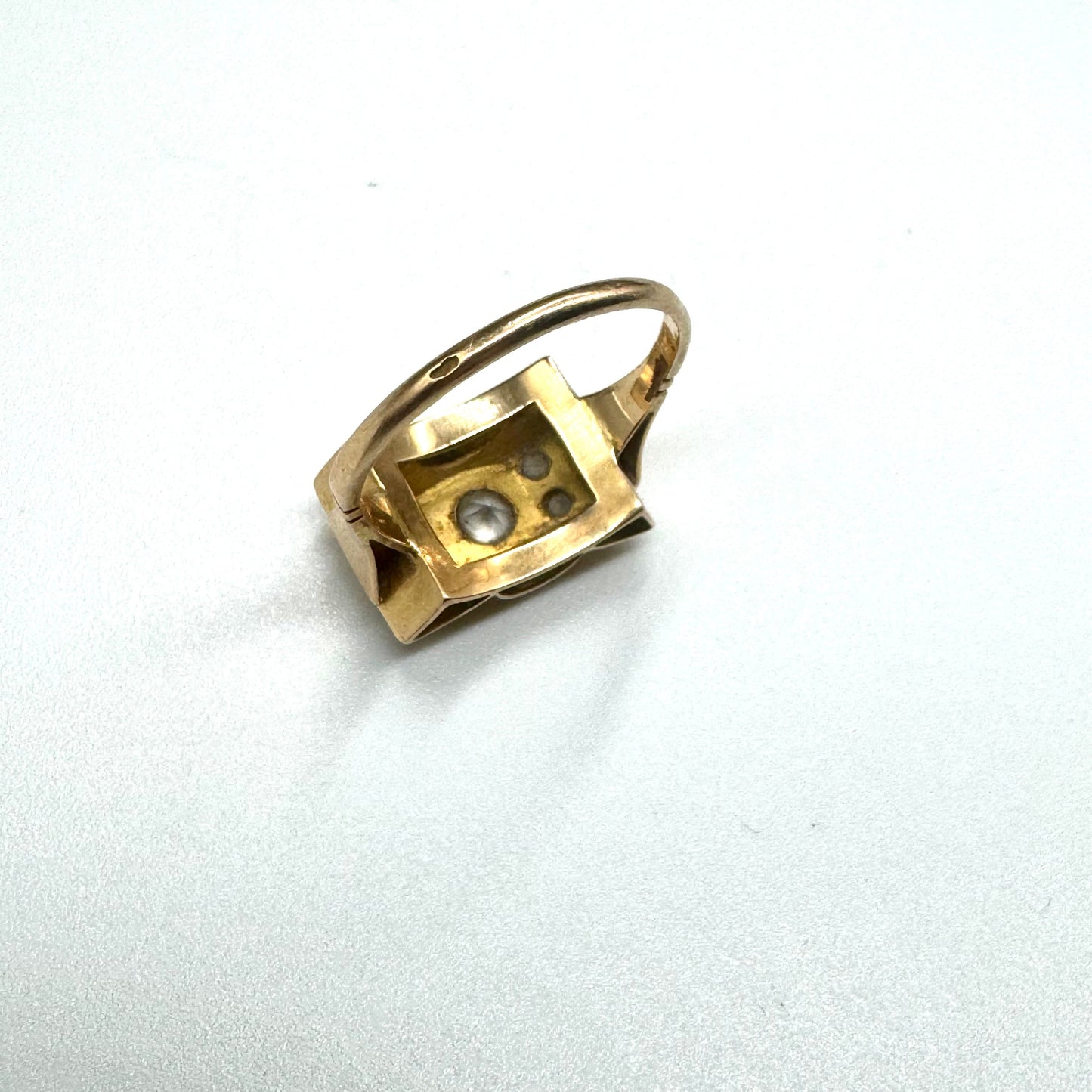 Bague Tank Or Jaune 18K 3.60 Grs - Taille 54