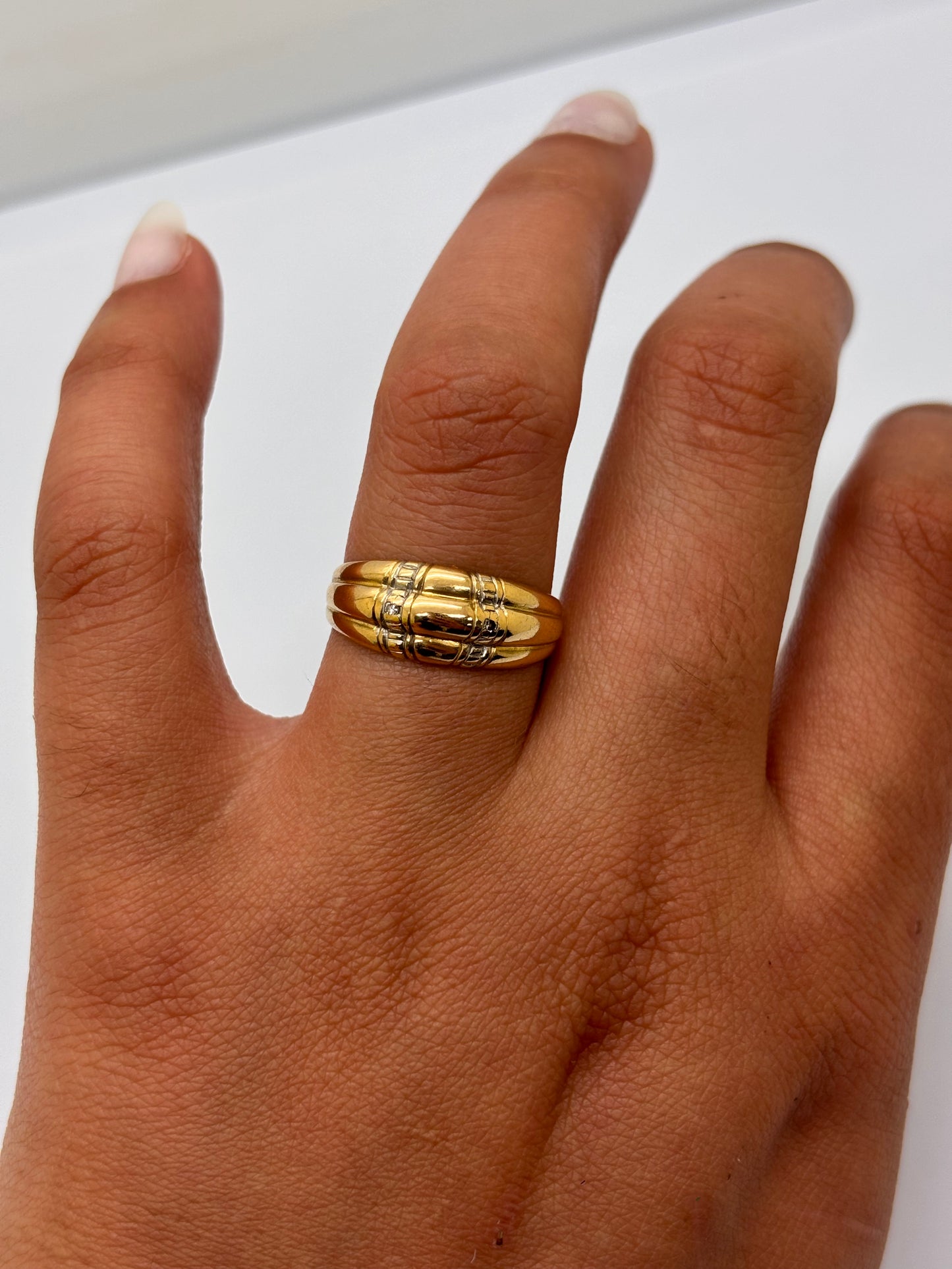 Alliance en or jaune 18K Taille-56