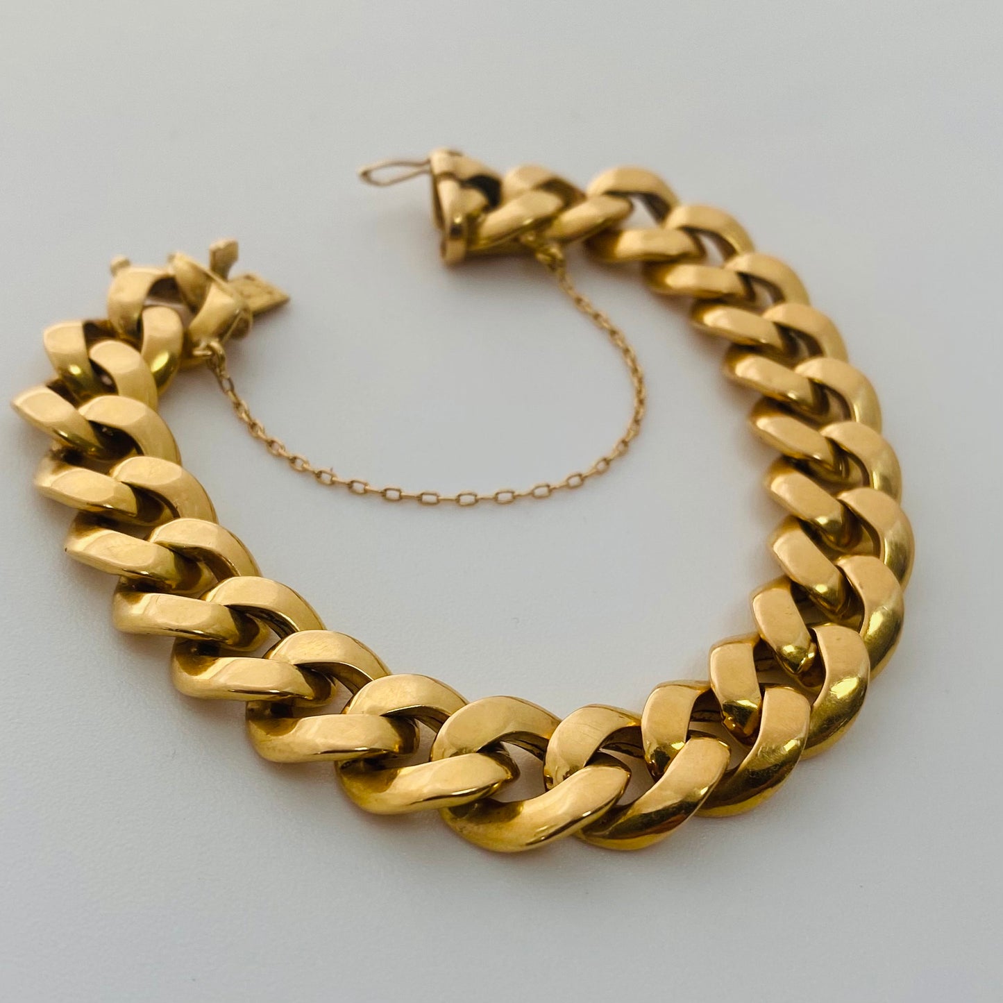 Bracelet Maillon Gourmette Or Jaune 18K 22,19 Grs