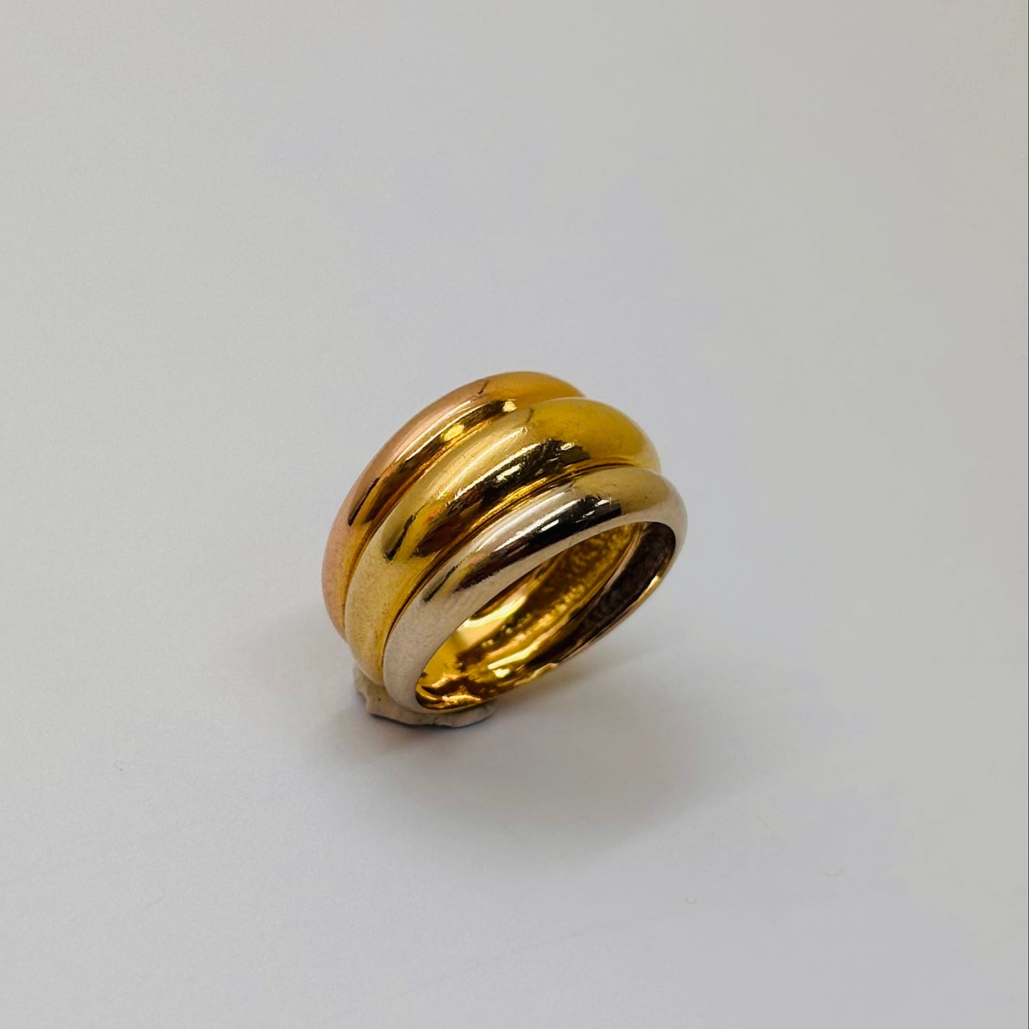 Bague Alliance Or Jaune, Blanc et Rose 18K Taille-52