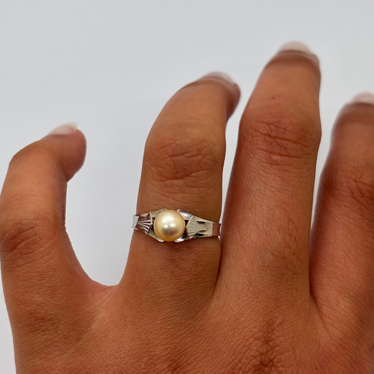 Solitaire en Or Blanc 18K Taille-54