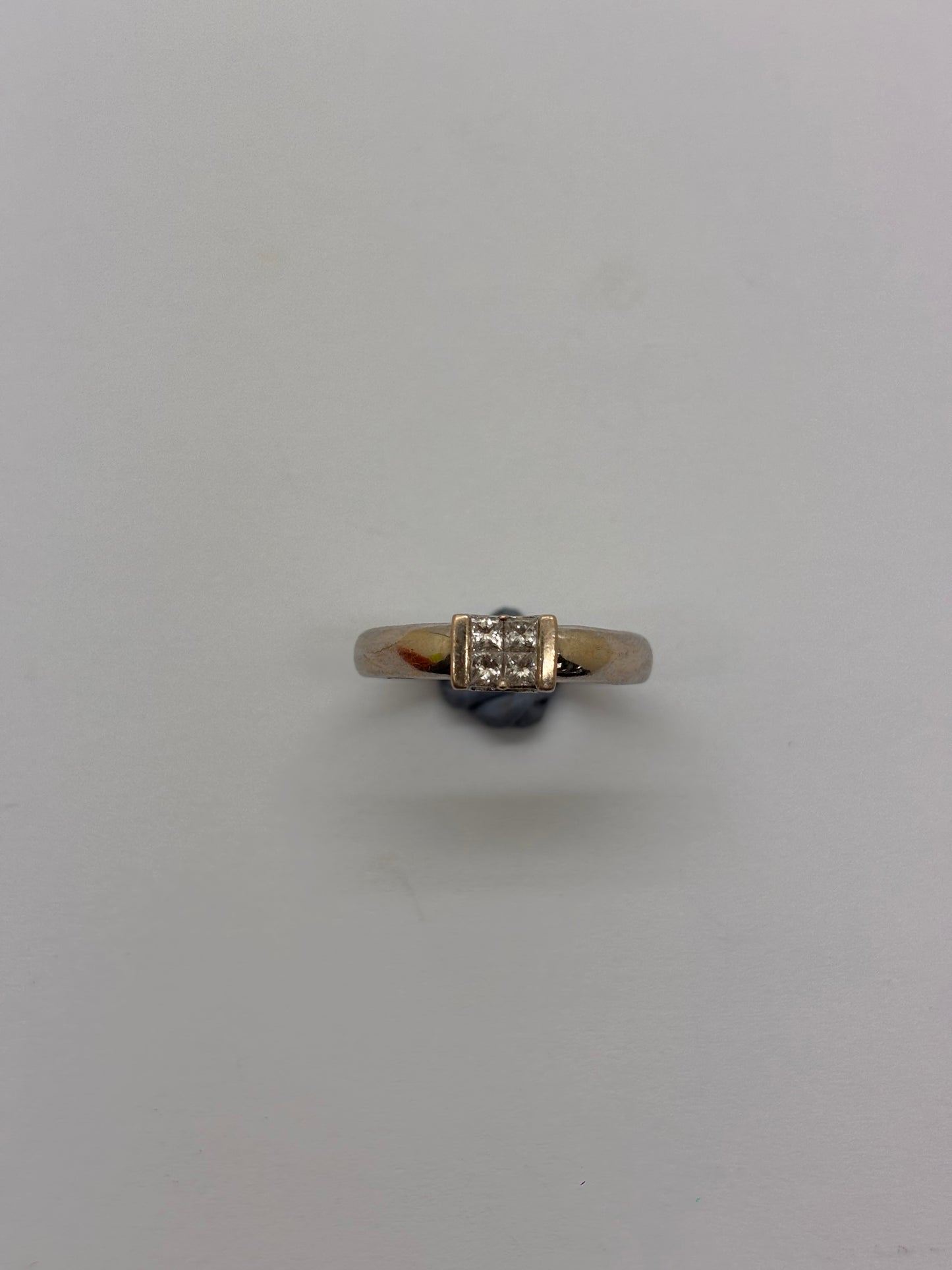Solitaire en or blanc 18K Taille-50