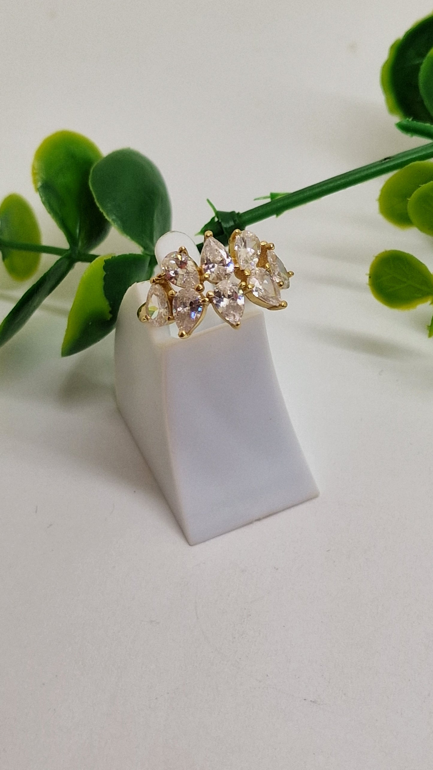 Bague en Or Jaune 18K avec Oxyde de Zirconium