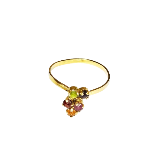 Bague en or jaune 18 carats – Oxyde de zirconium – T 53