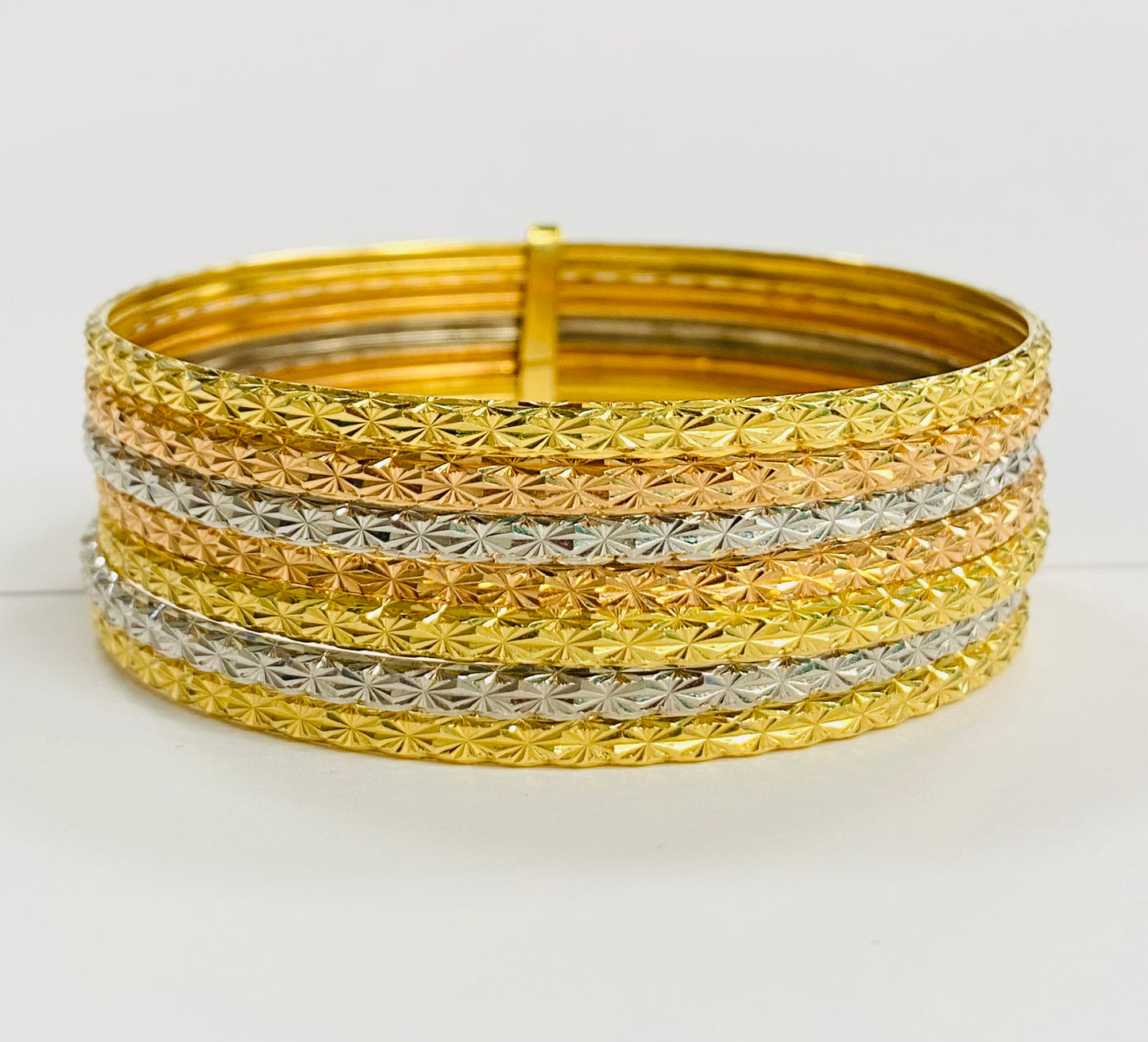 Bracelet Semainier Jonc Or 18K Tricolore