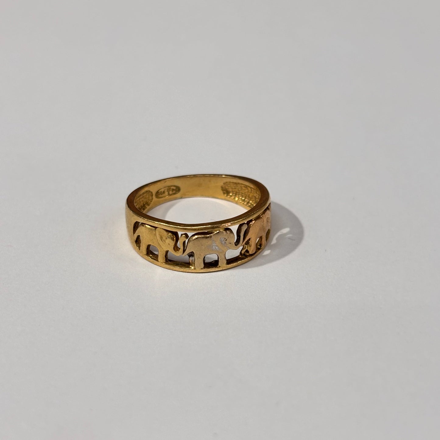Bague Éléphants Or 18K Taille-51