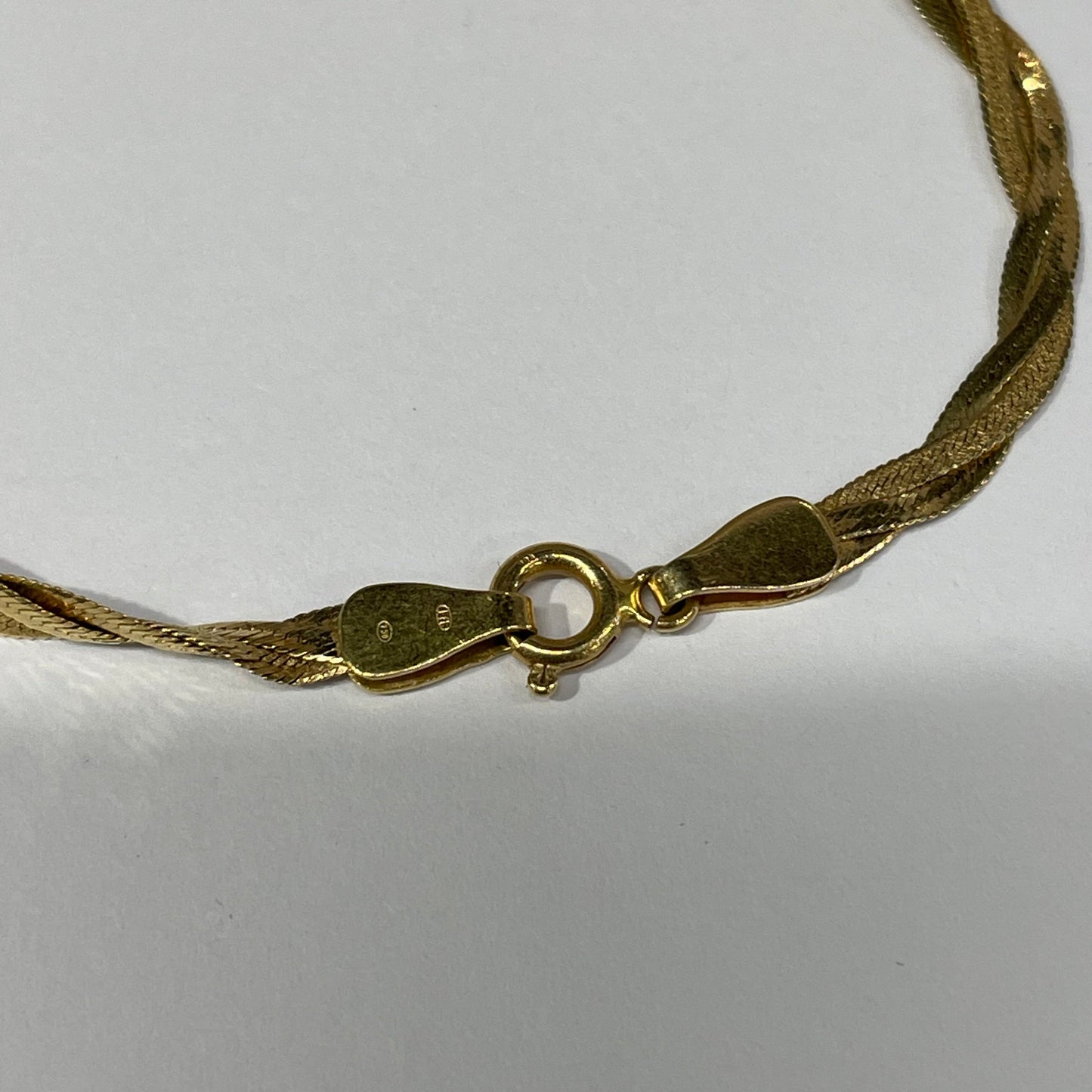 Bracelet Maillon Tressé en Or Jaune 18K 2.56 Grs