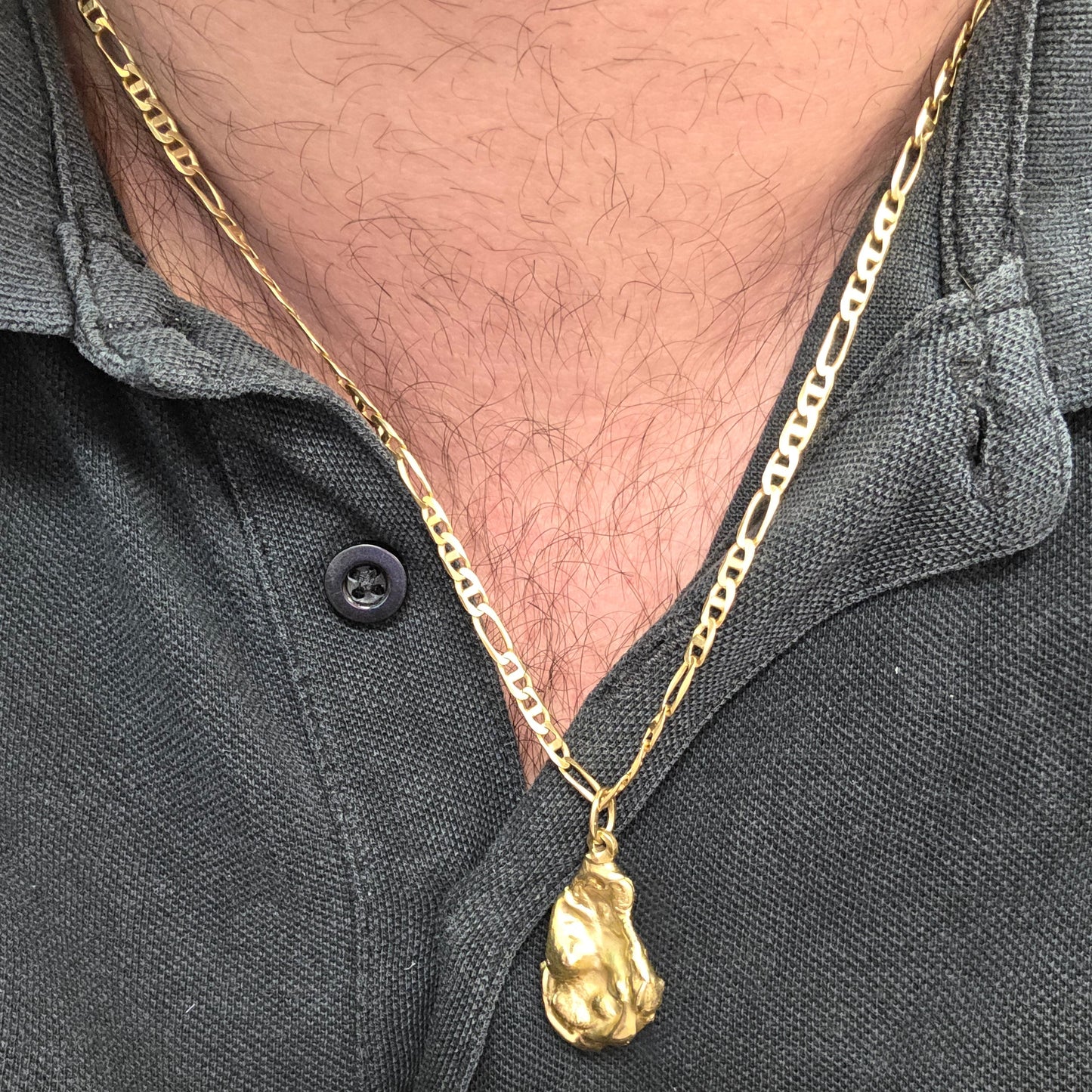 Pendentif pépite en Or Jaune 18K 6.97 Grs