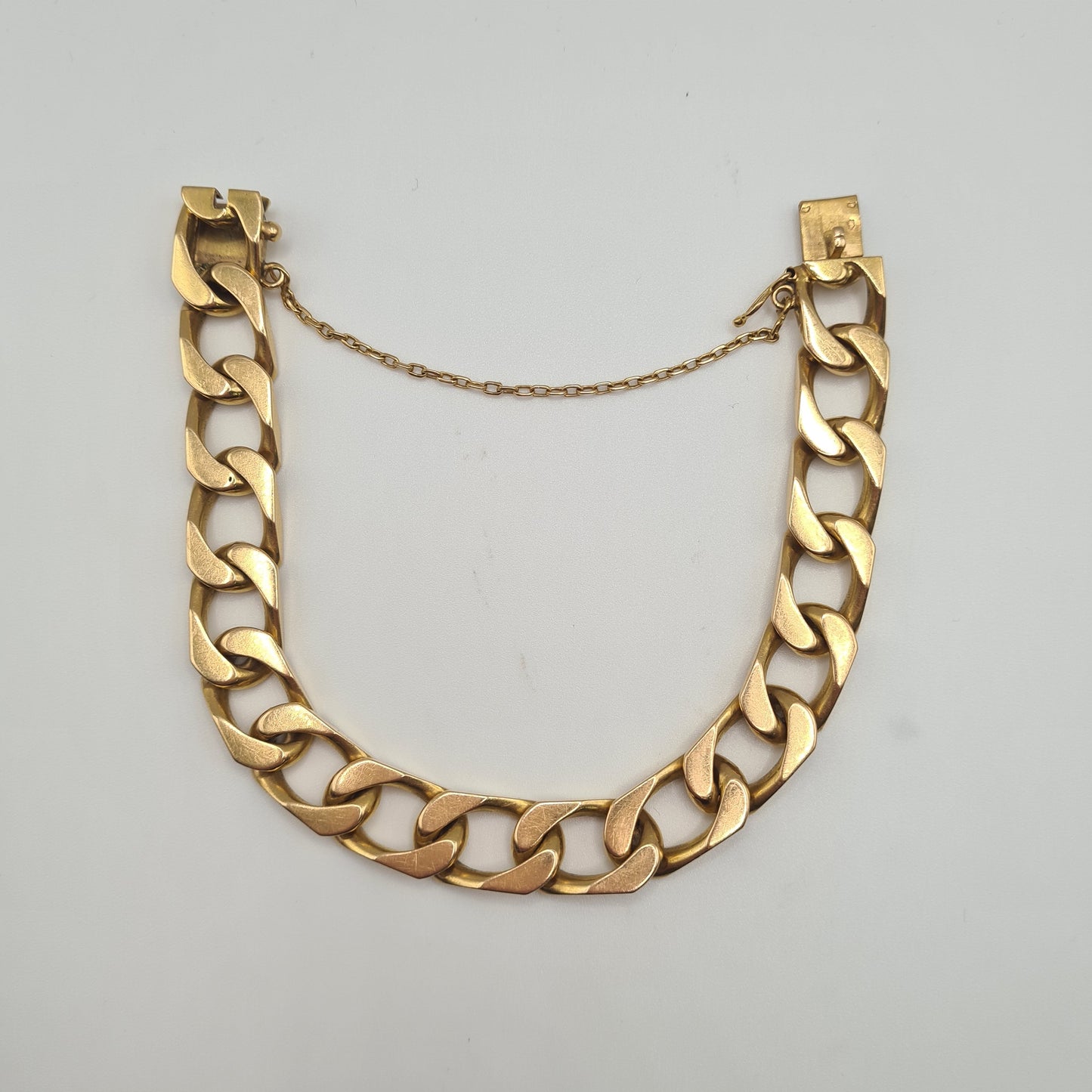 Bracelet Gourmette Or Jaune 18K Tête d'Aigle Longueur 18