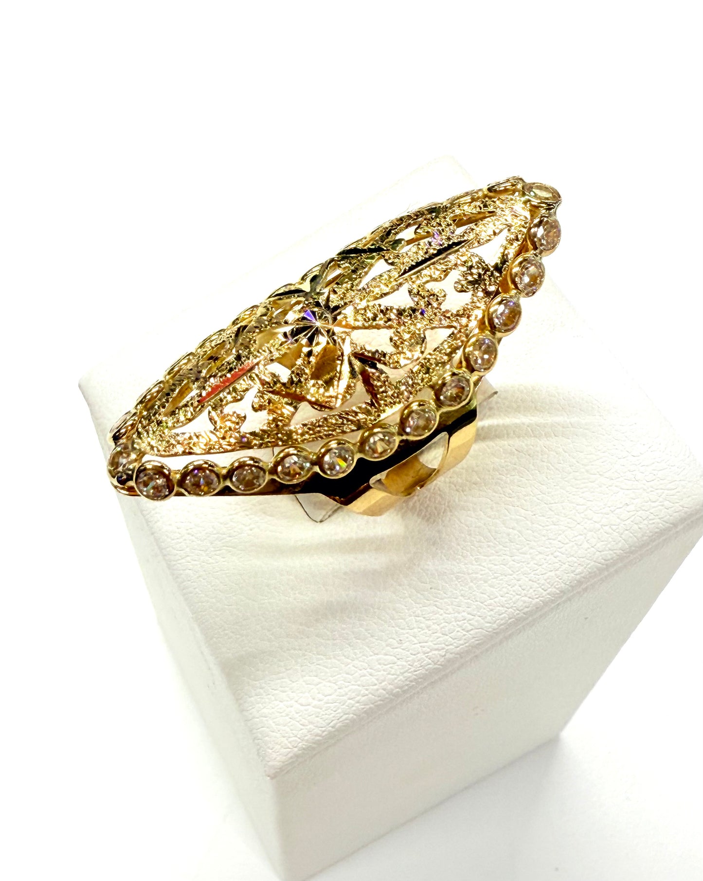 Bagues Marquise Or Jaune 18k Taille-52