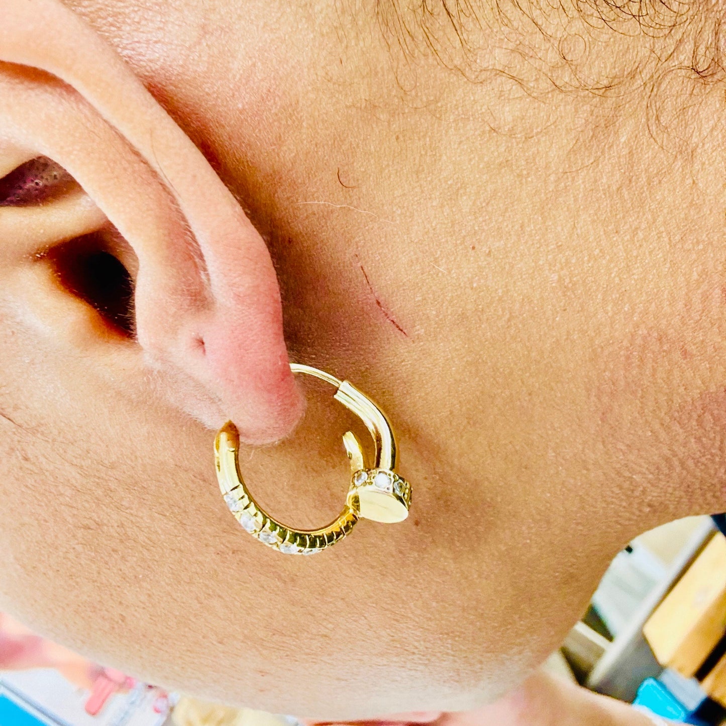 Créoles en or jaune 18K 7.82 Grs