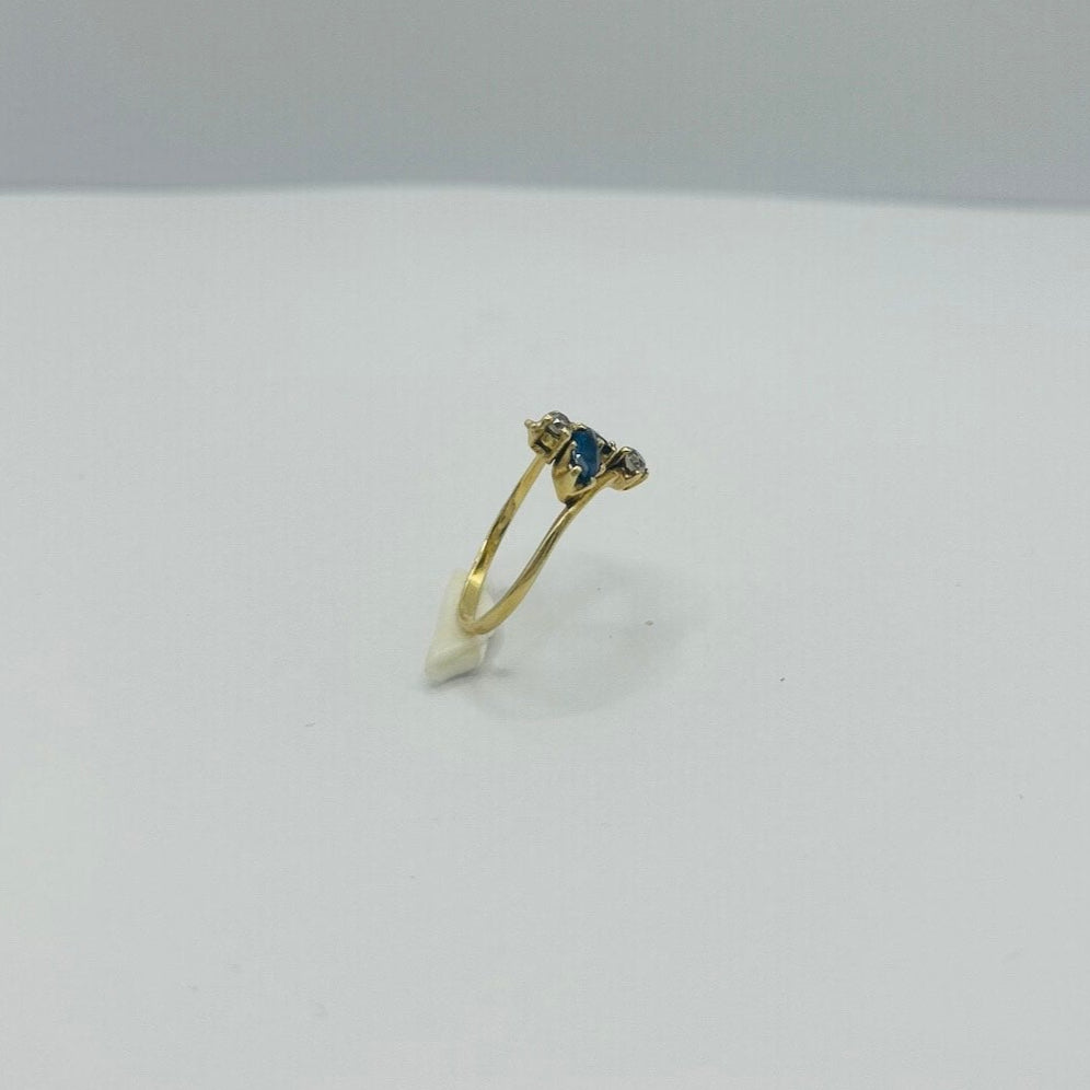 Bague Toi et Moi Or Jaune 18K T.53