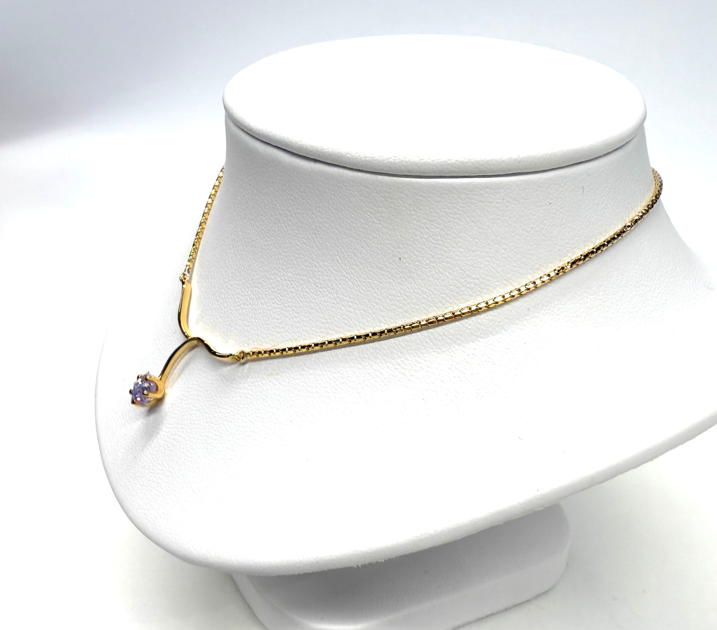 Collier maille Vénitienne en Or Jaune 18K avec Zirconium