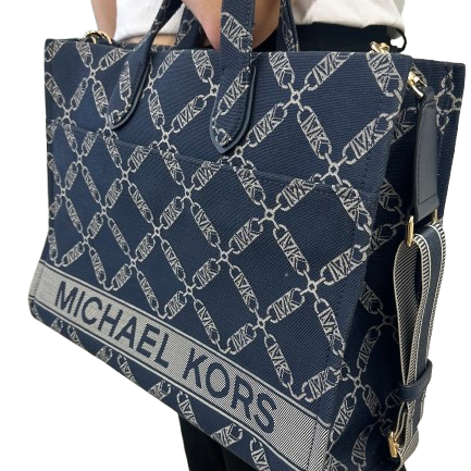 Sac Hobo bleu Michael Kors en jacquard