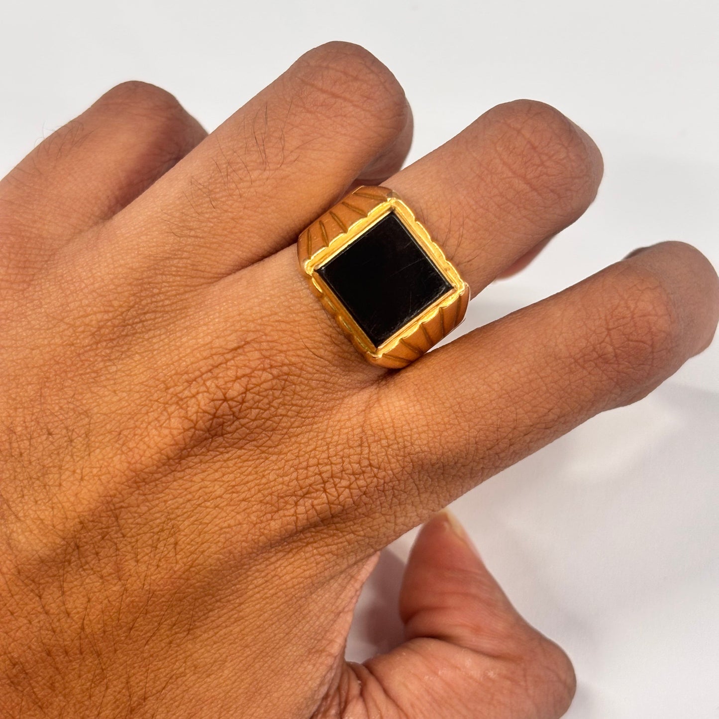 Chevalière en or jaune 18K Taille-61
