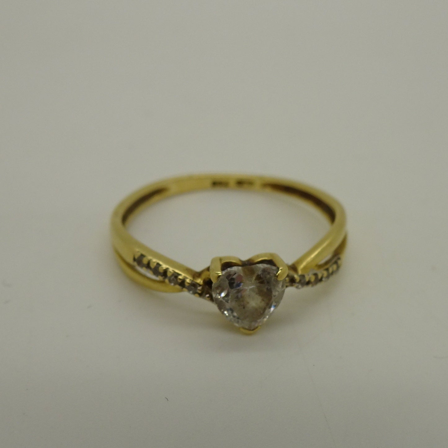 Bague Solitaire Or Jaune 18K Taille-54