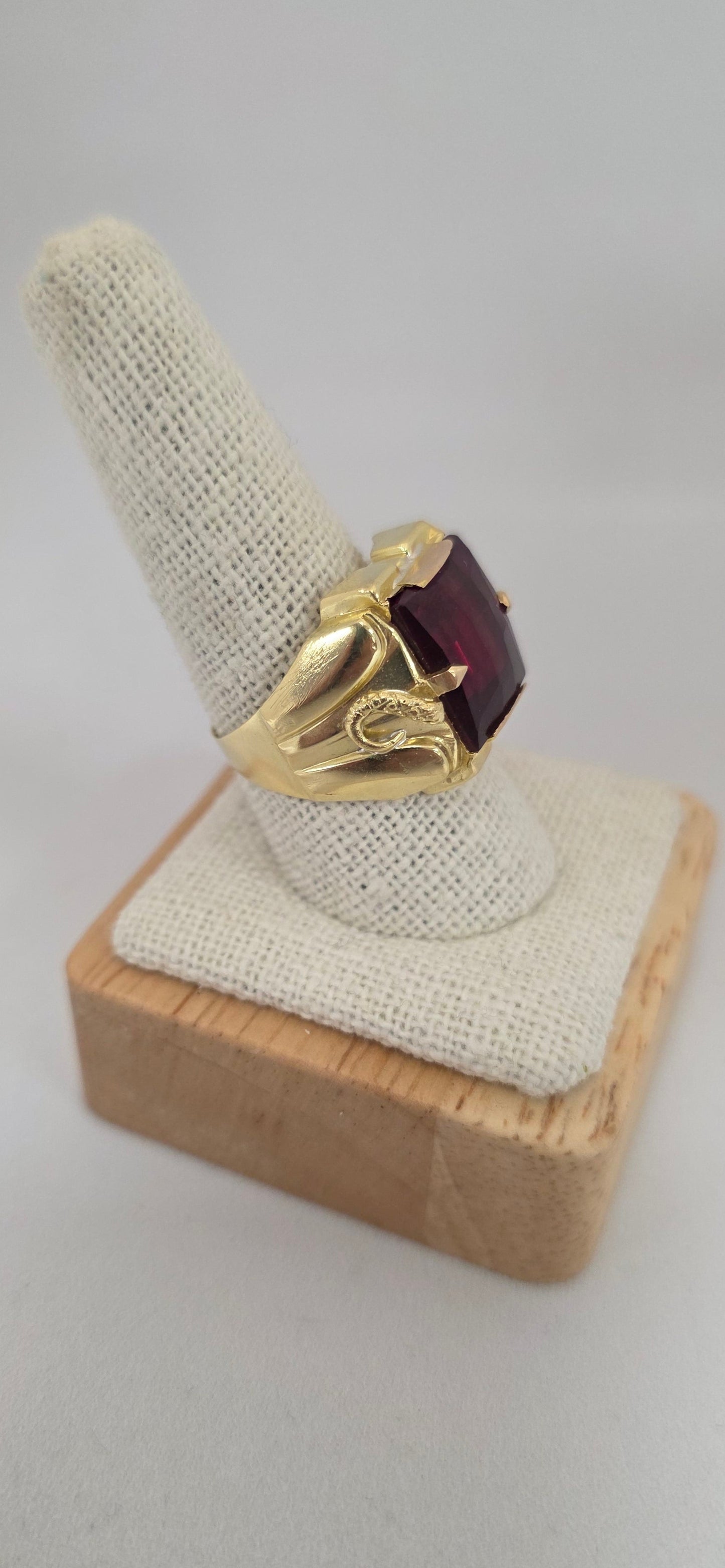 Chevalière en Or Jaune 18k 12.24 Grs - Taille 62