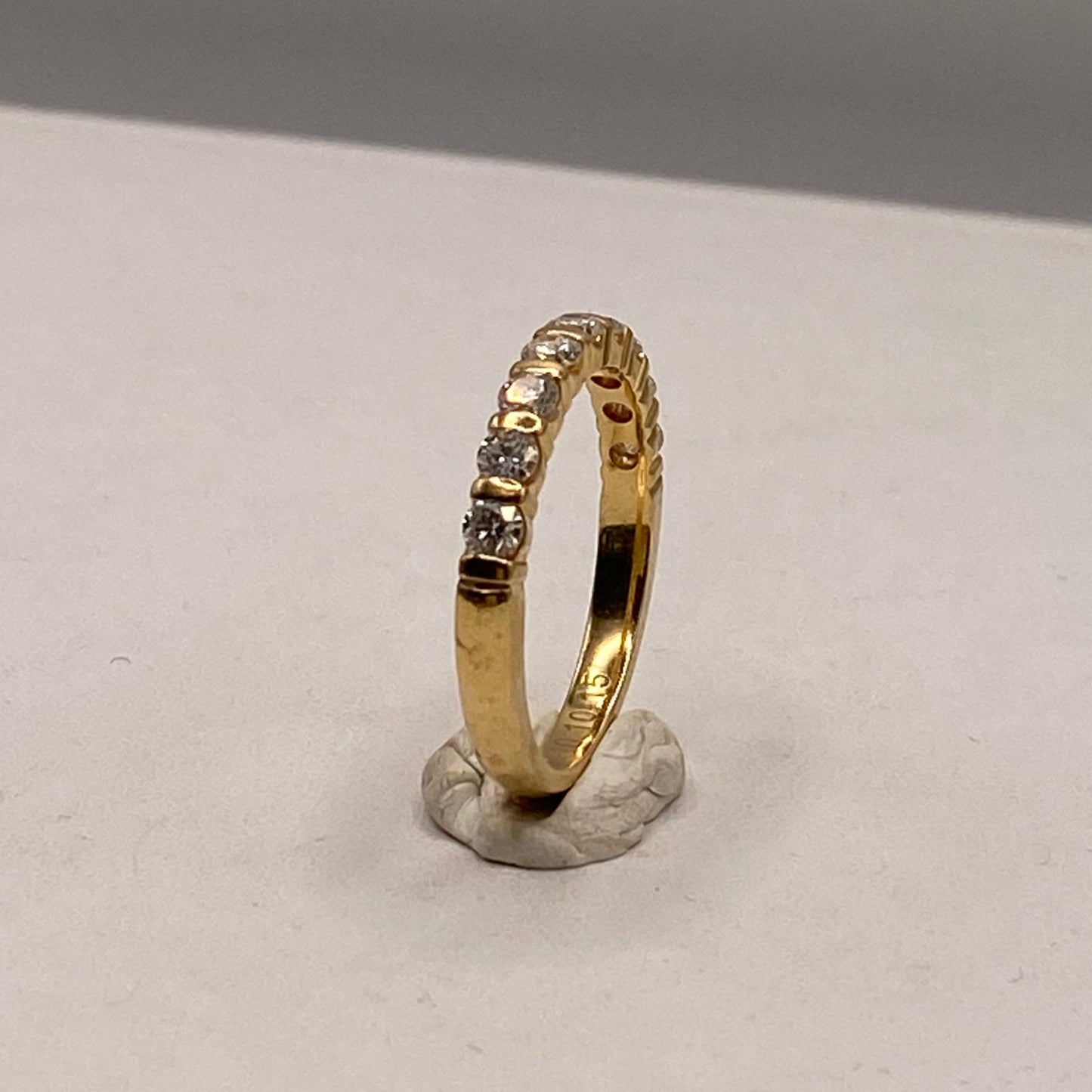 Bague Demi Tour en Or Jaune 18K Taille-58