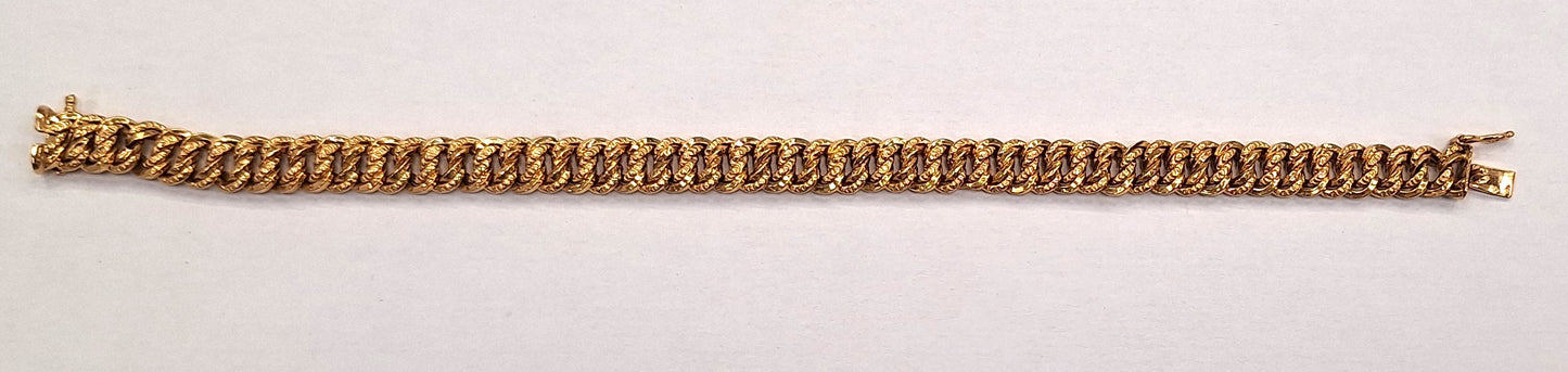 Bracelet Maillon Maille Américaine Or Jaune
