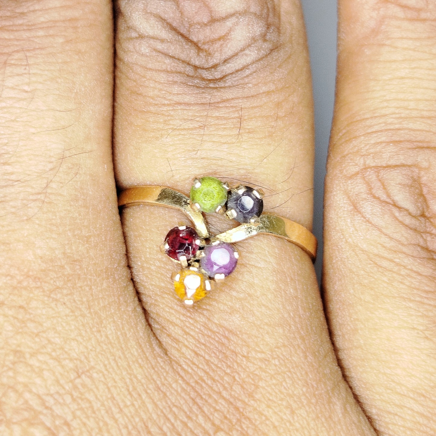 Bague en or jaune 18 carats – Oxyde de zirconium – T 53