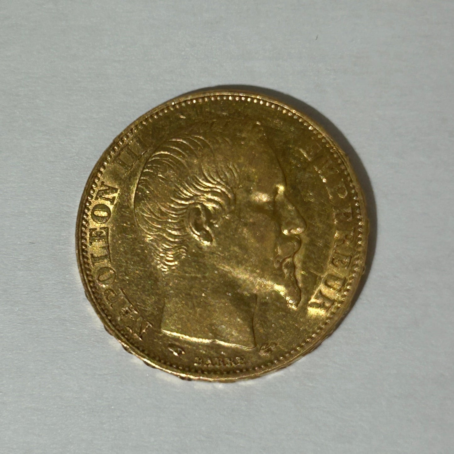 20 Francs Napoléon 1860 en Or Jaune 18K - 6.44g
