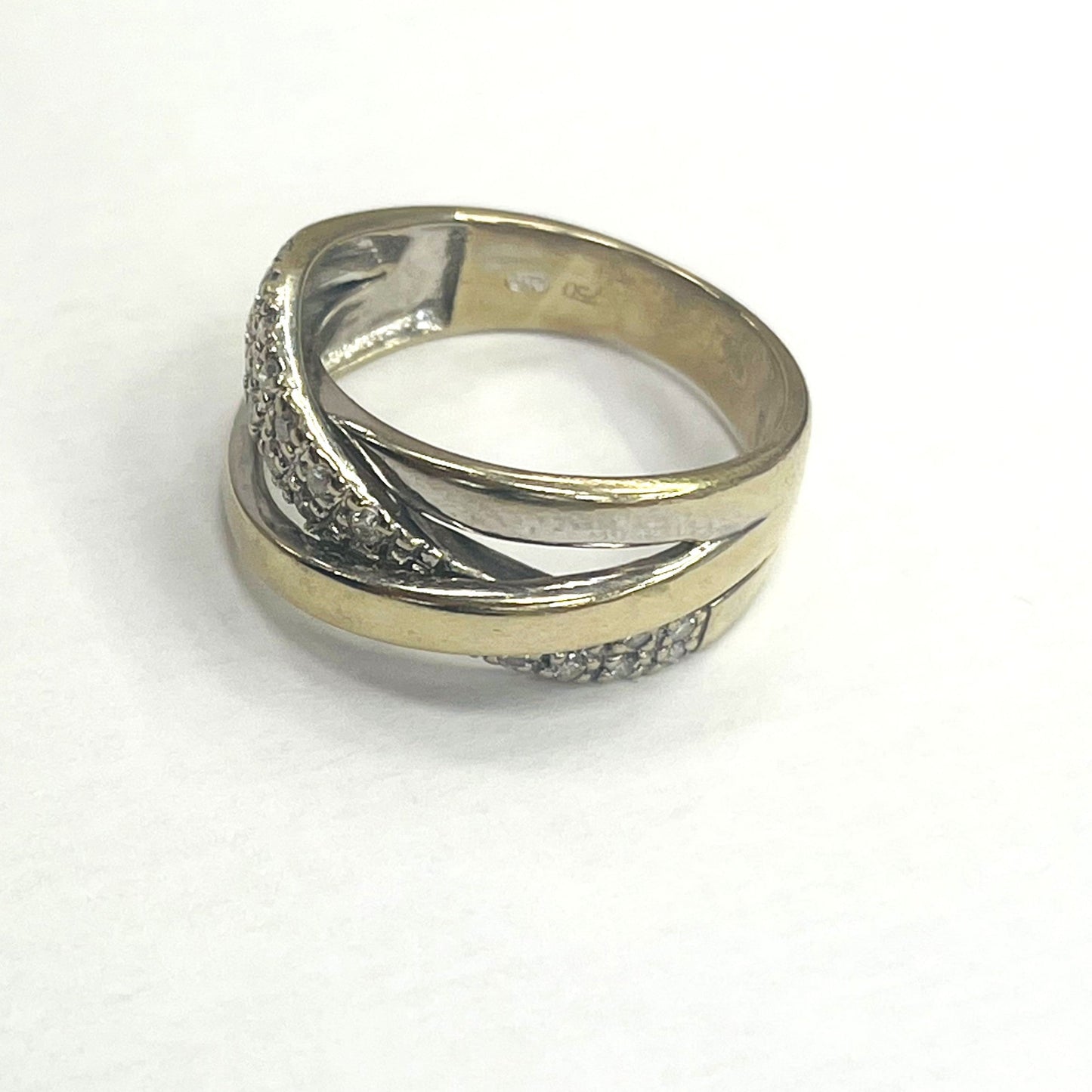 Bague Or Blanc 18K avec Diamants 5.70 Grs - Taille 54