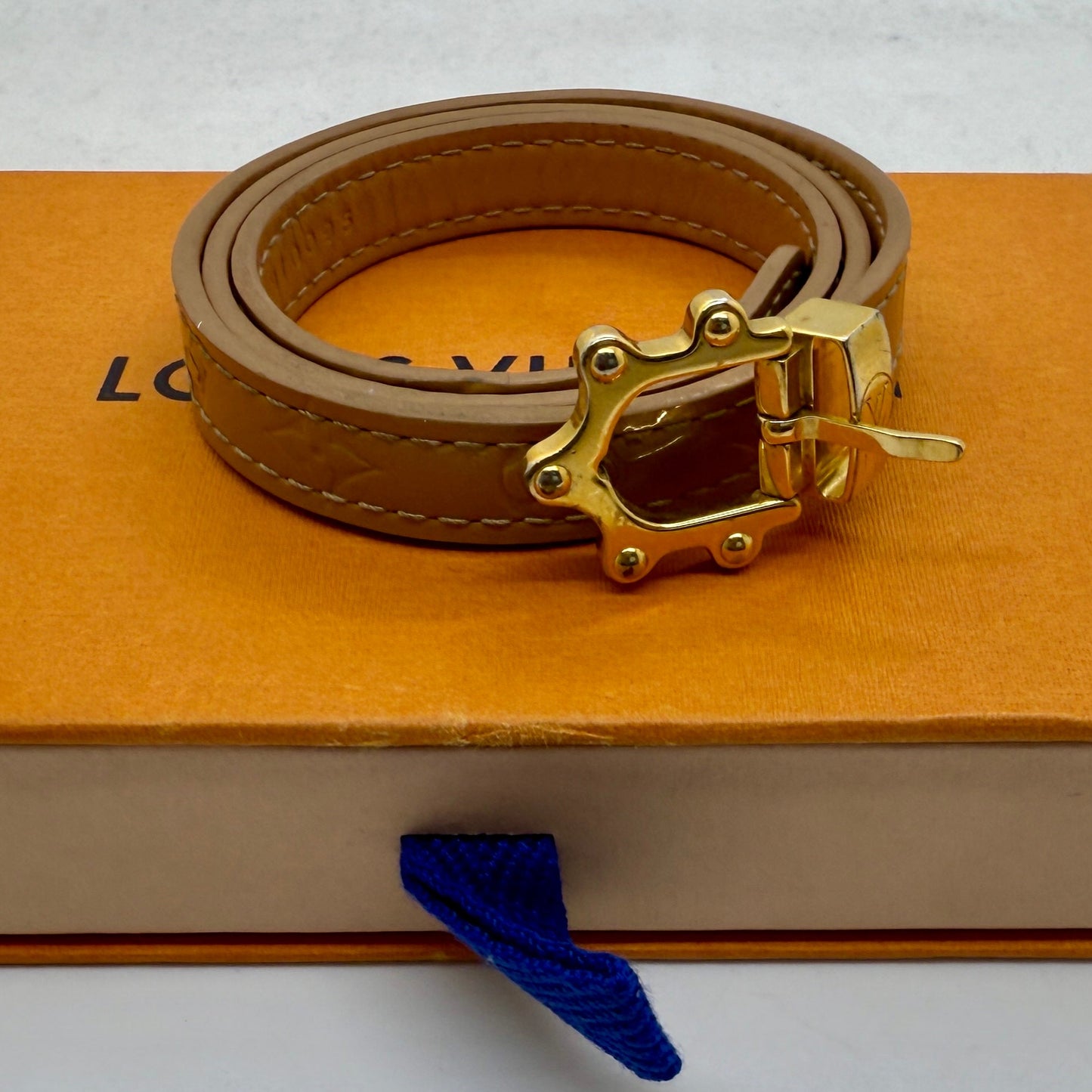 Bracelet Triple Tour Louis Vuitton Cuir Vernis Noir