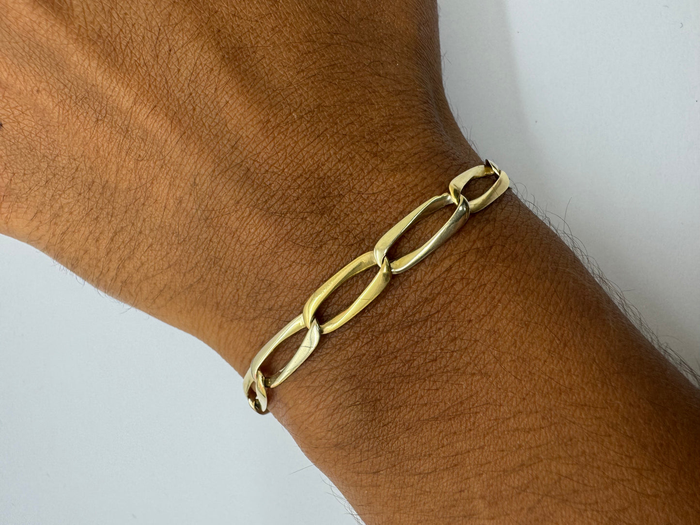 Bracelet Maillon Cheval en Or 18K 19.5 cm 8.51g