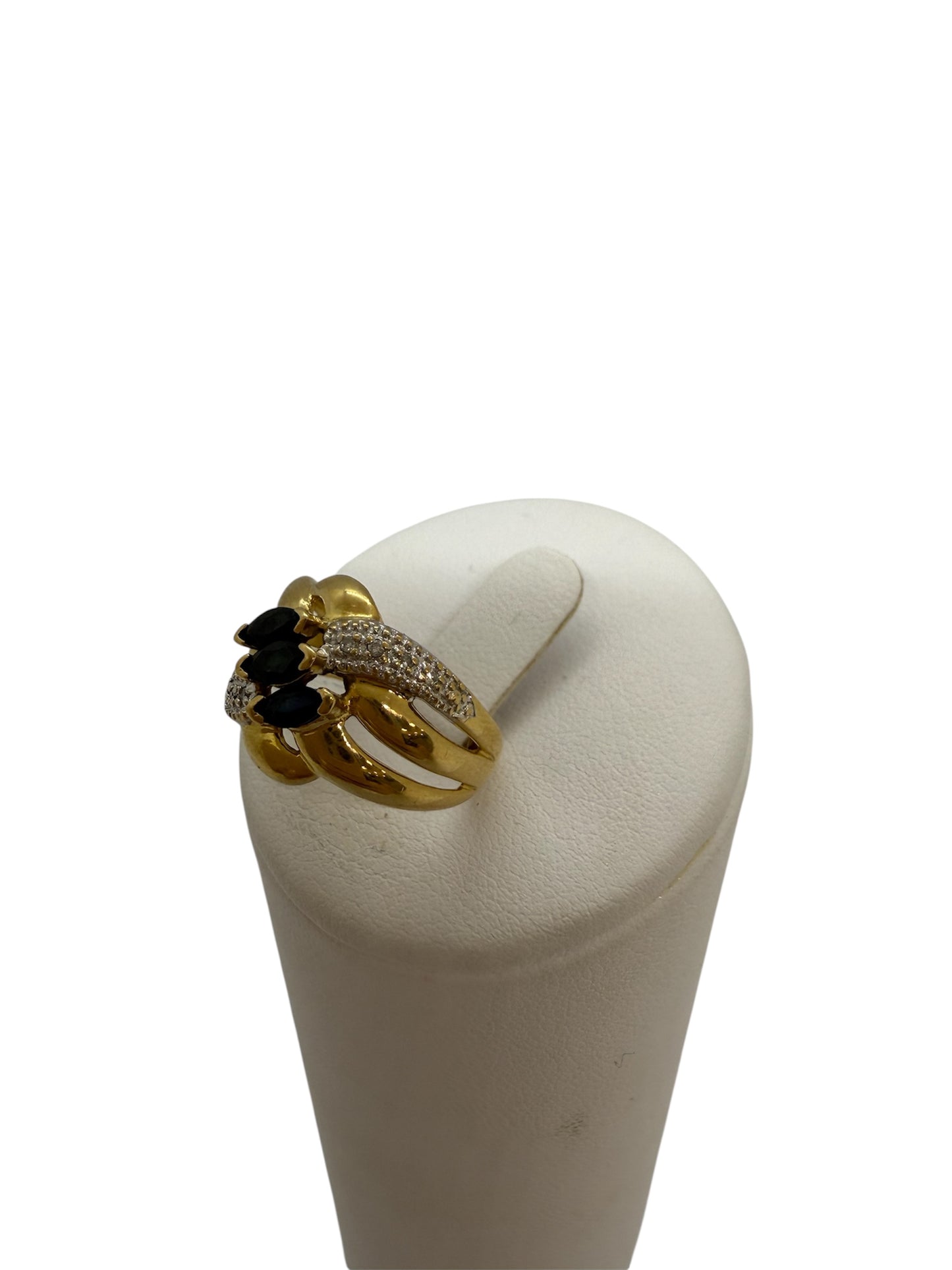 Bague en Or Jaune et Blanc 18K Taille-49
