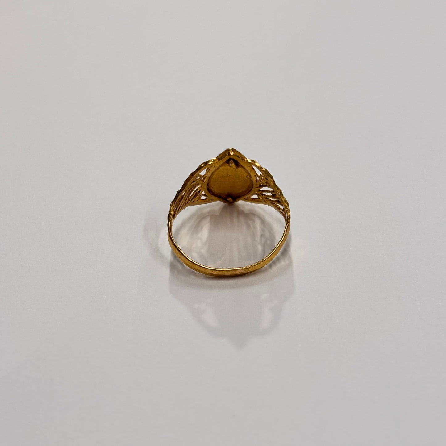 Bague Marquise Or Jaune 22K Taille-53