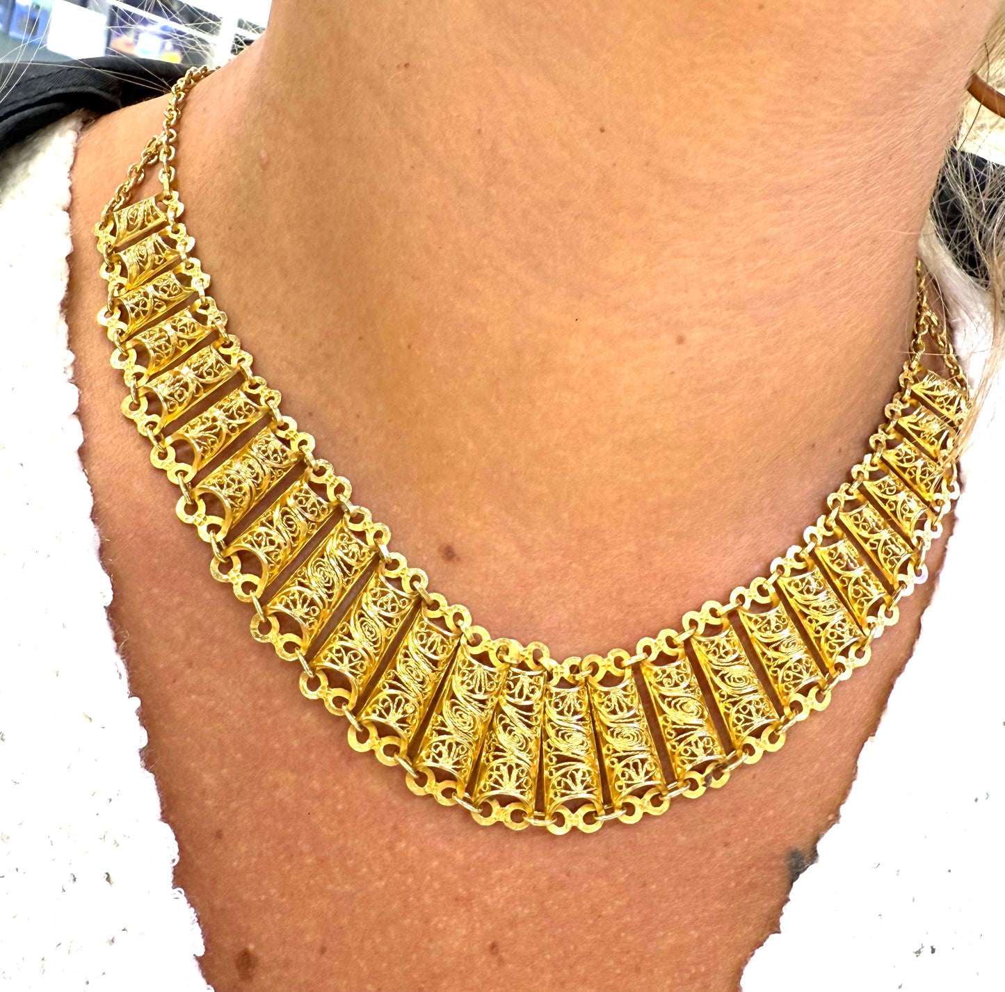 Collier Ras du Cou en Or Jaune 18k 42.78 Grs