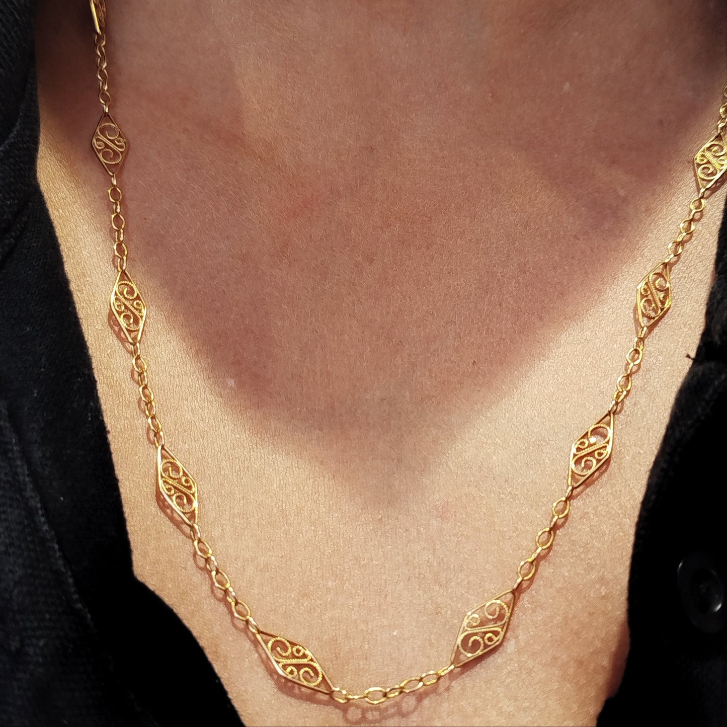 Collier Matinée en Or Jaune 18K 8.69 Grs