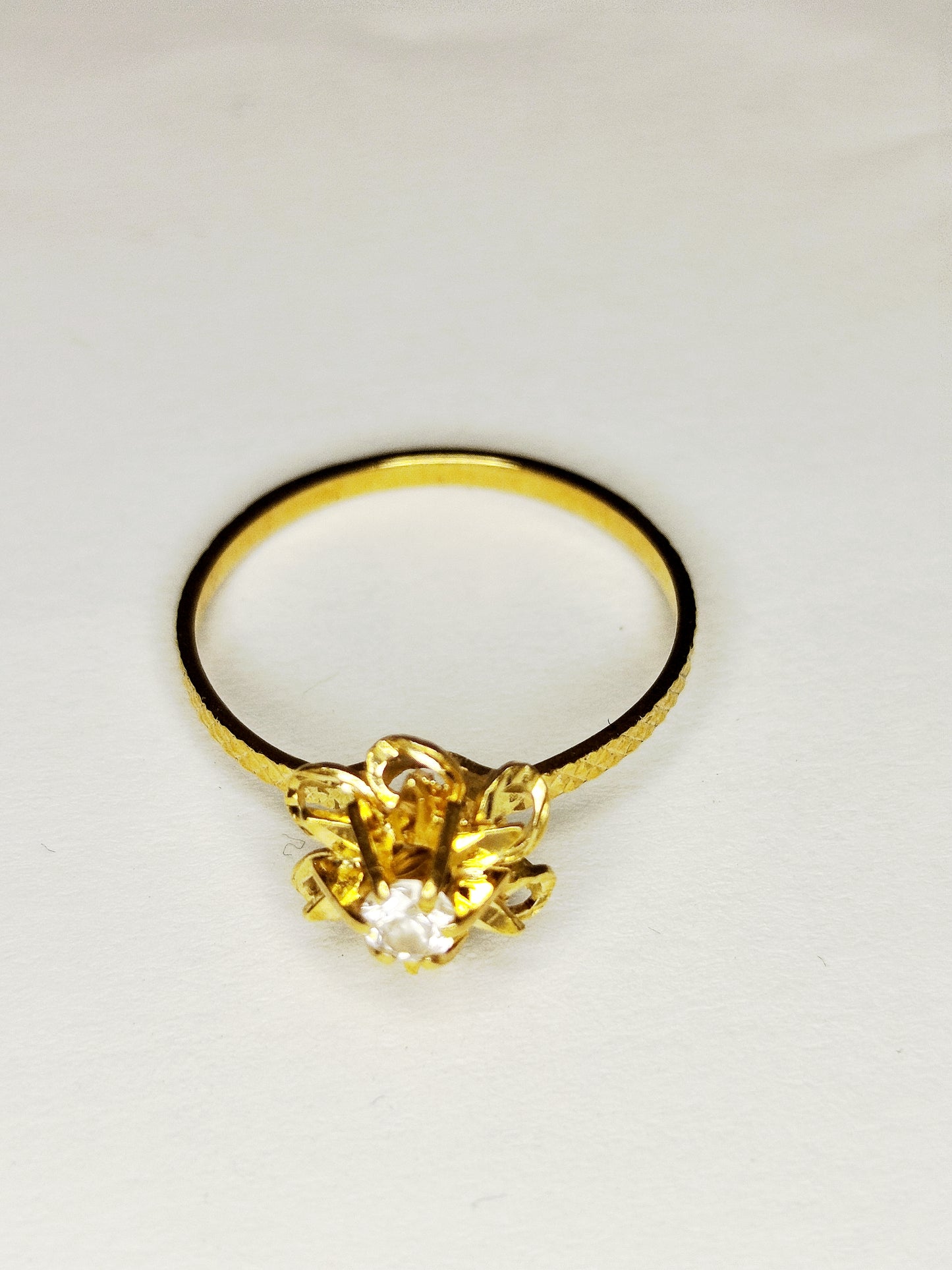 Bagues Chou en Or Jaune 18K avec Oxyde de Zirconium