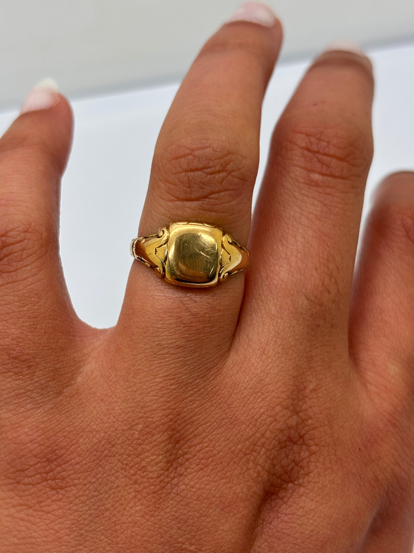 Bague en or jaune 18K Taille-53