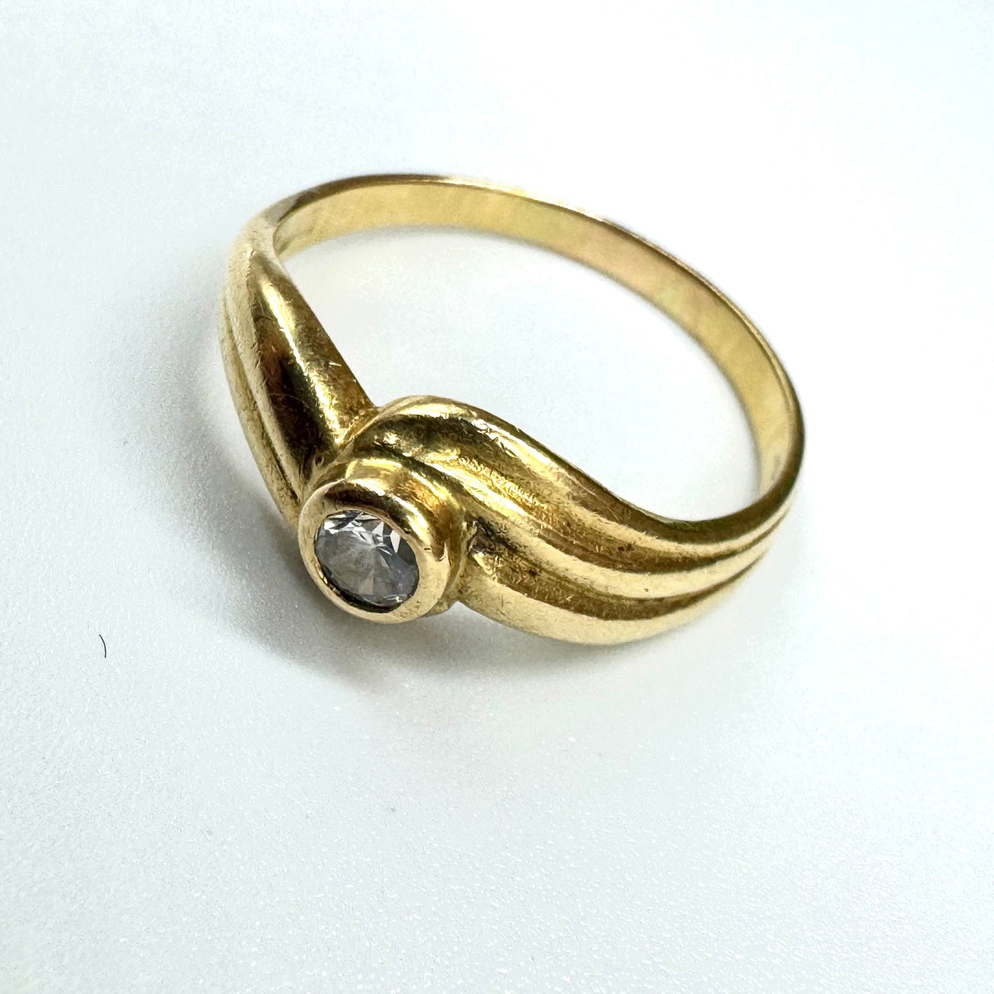 Solitaire en or jaune 18K Taille-59