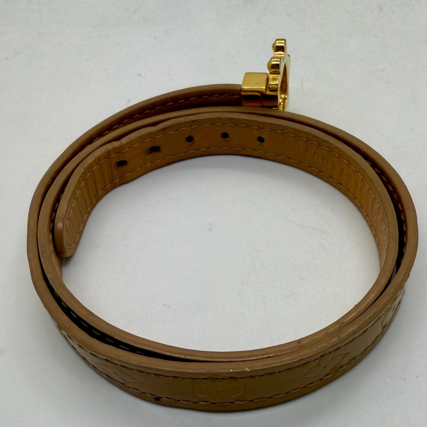 Bracelet Triple Tour Louis Vuitton Cuir Vernis Noir