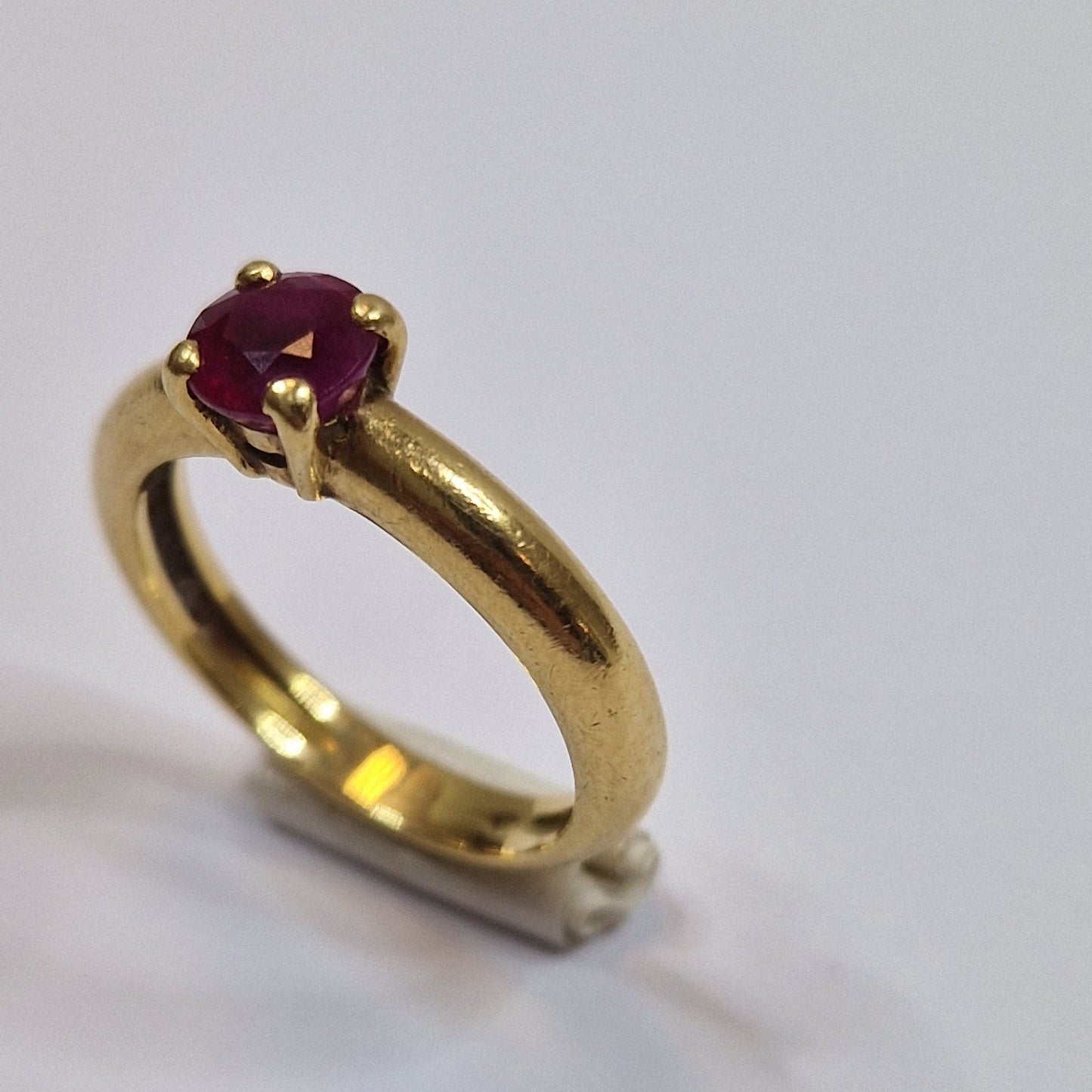 Bague Solitaire en Or Jaune 18K Taille 54