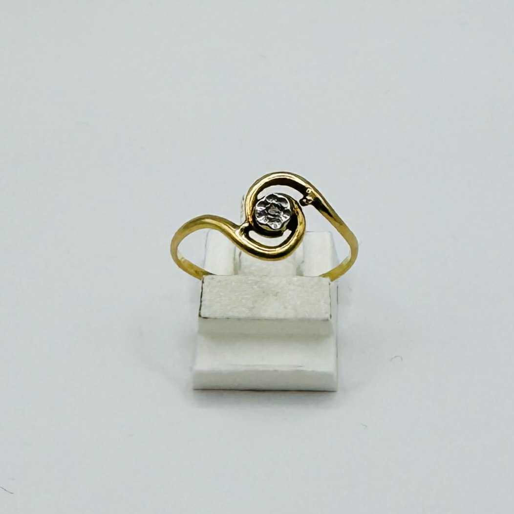 Solitaire en Or Jaune 18K taille-57