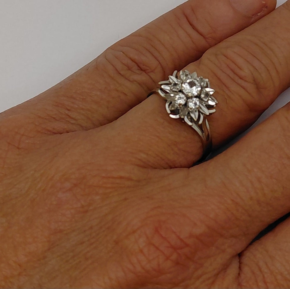 Bague Chou en Or Blanc 18K Taille-56