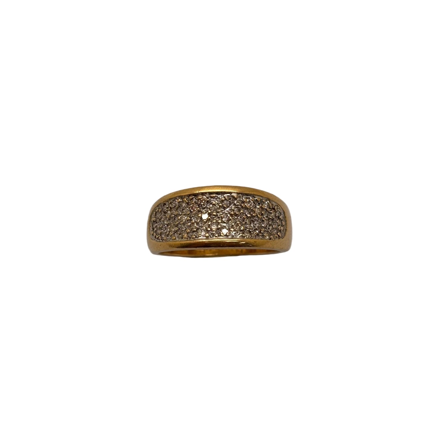 Alliance en Or Jaune et Or Gris 18K avec 34 diamants 5.14 Grs - Taille 52
