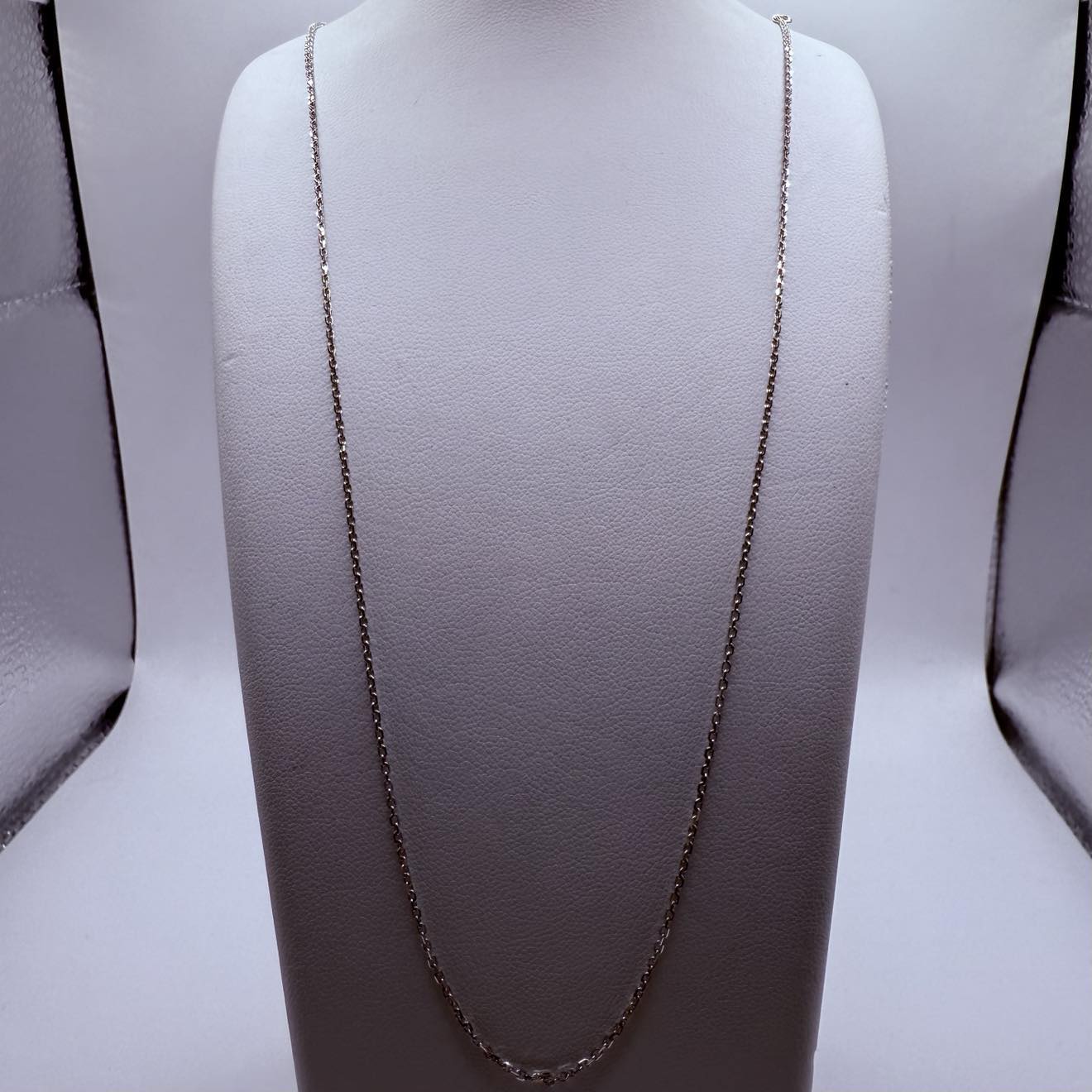 Collier en Or Blanc Matinée Forçat 18K 2.80 Grs