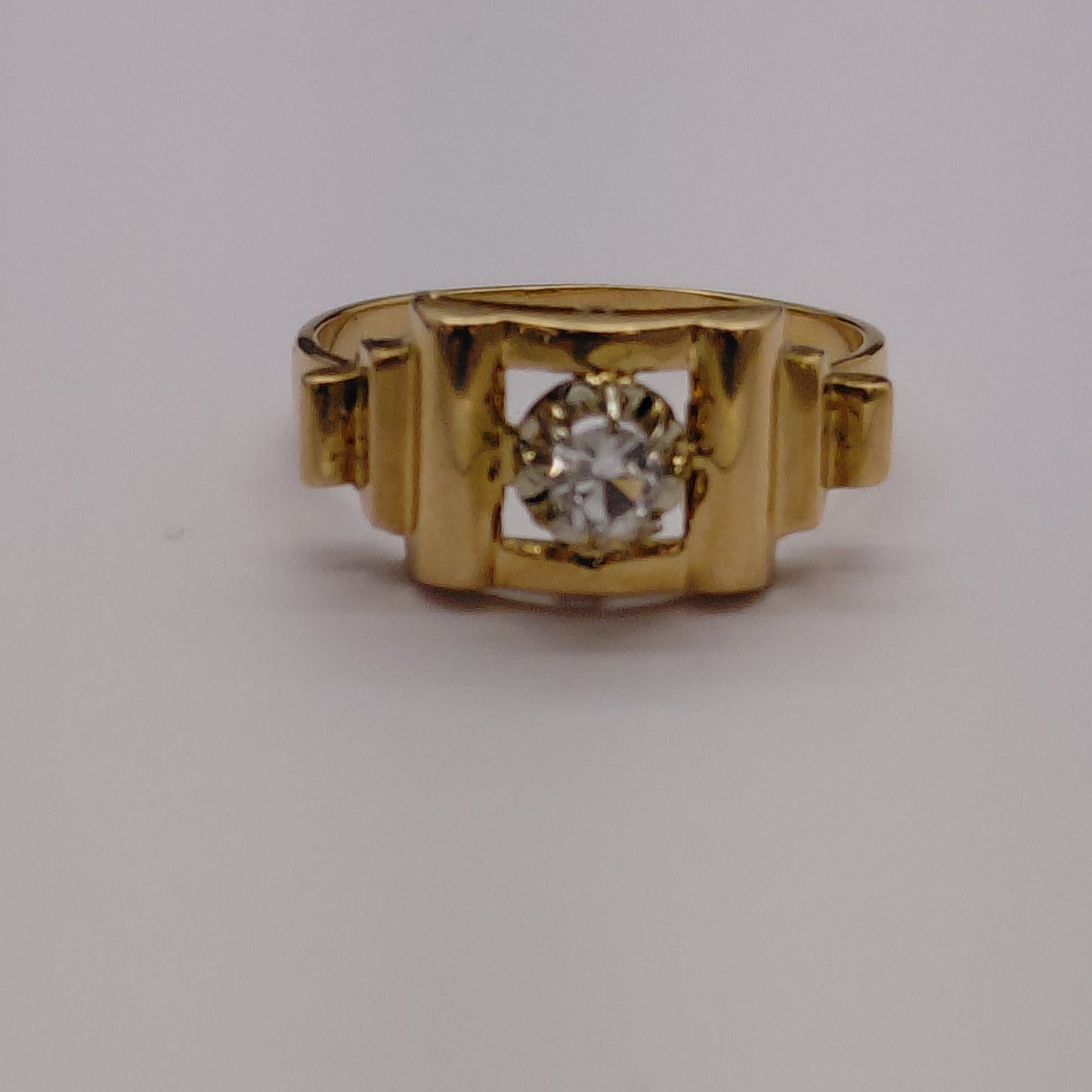 Bagues Tank en Or Jaune 18K Taille-54