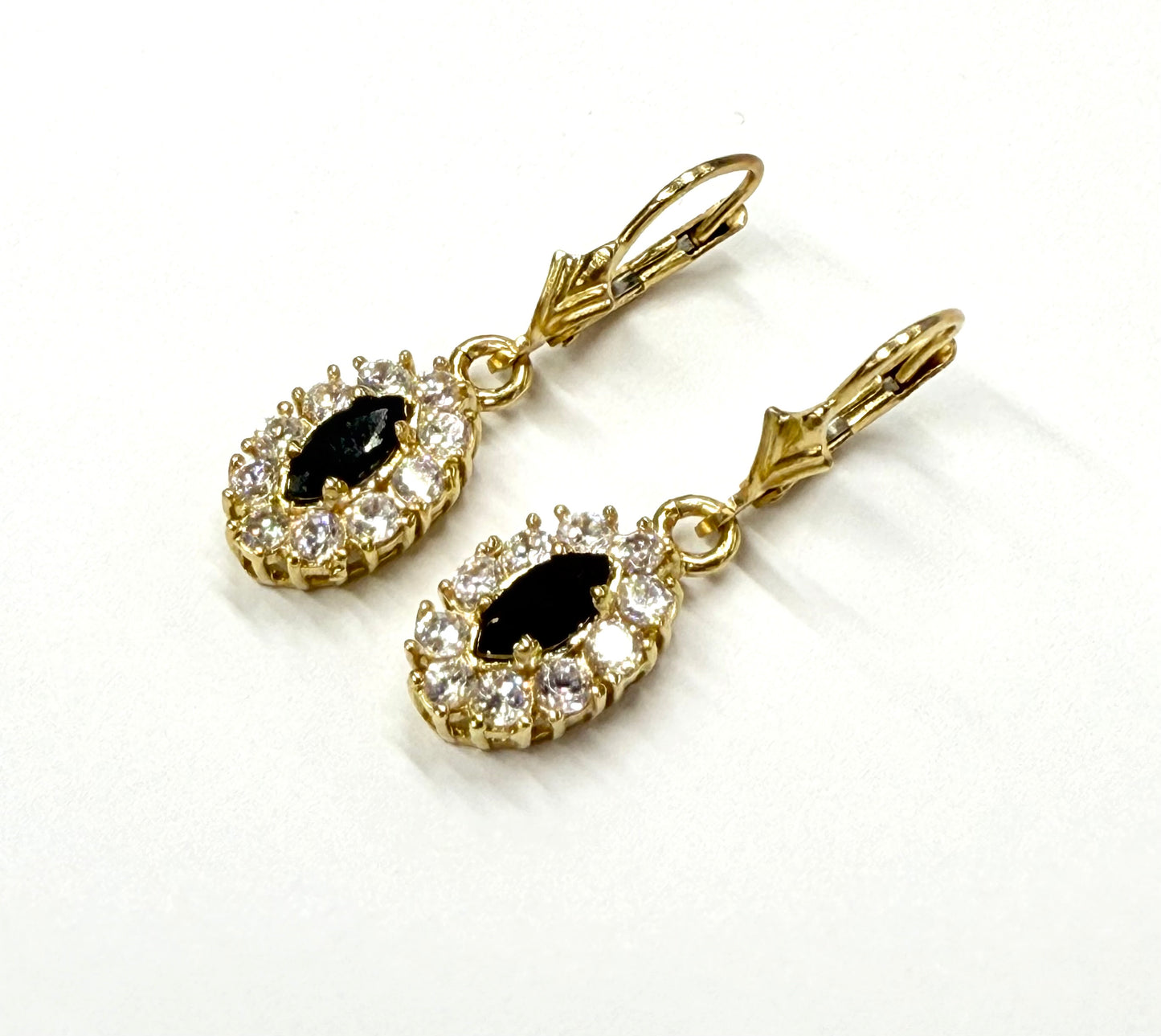 Parure 18K Collier, Bracelet et Boucles d'oreille Saphirs et Zirconiums