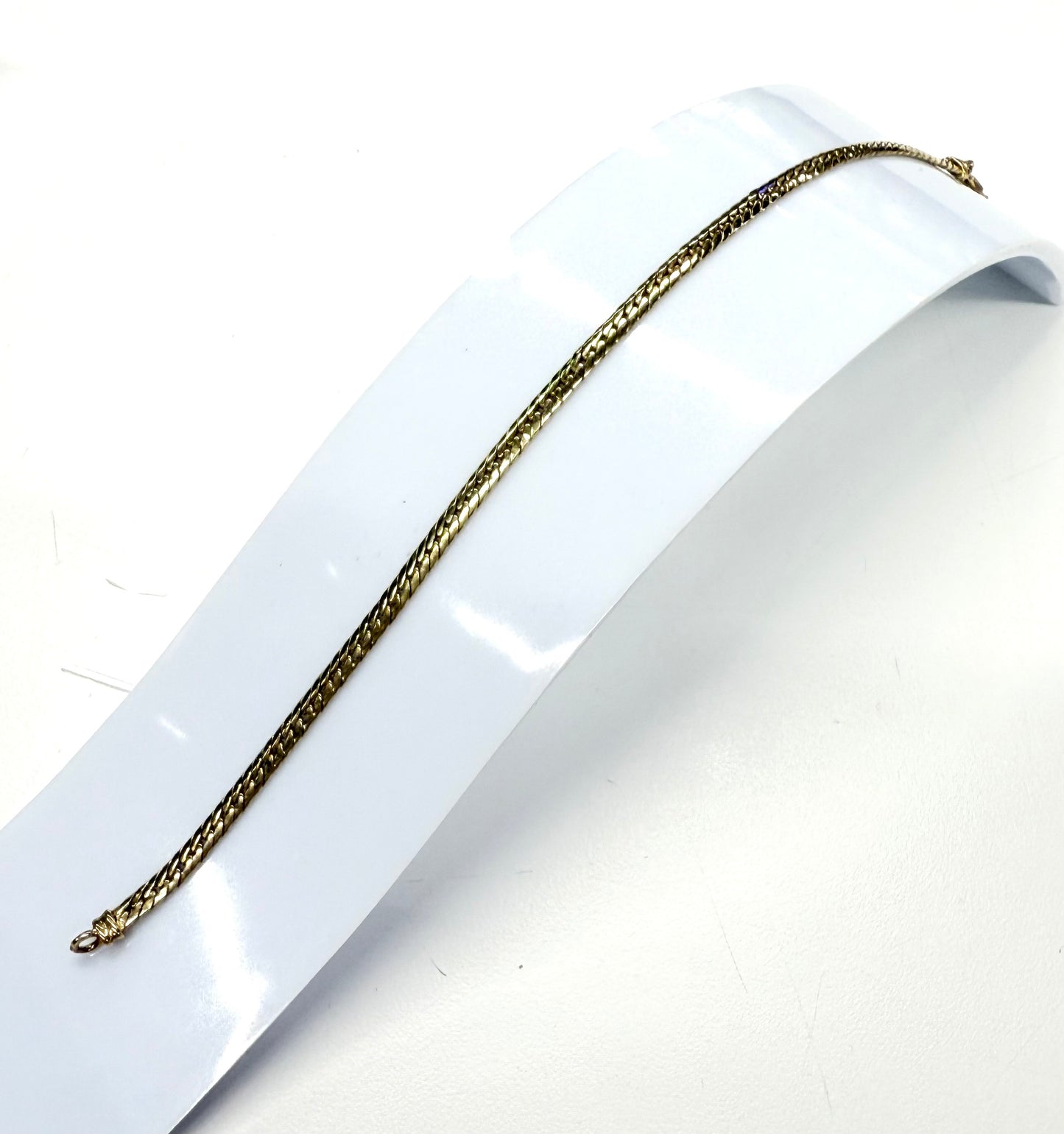Bracelet Or Jaune 18k Maille Anglaise Lg 18