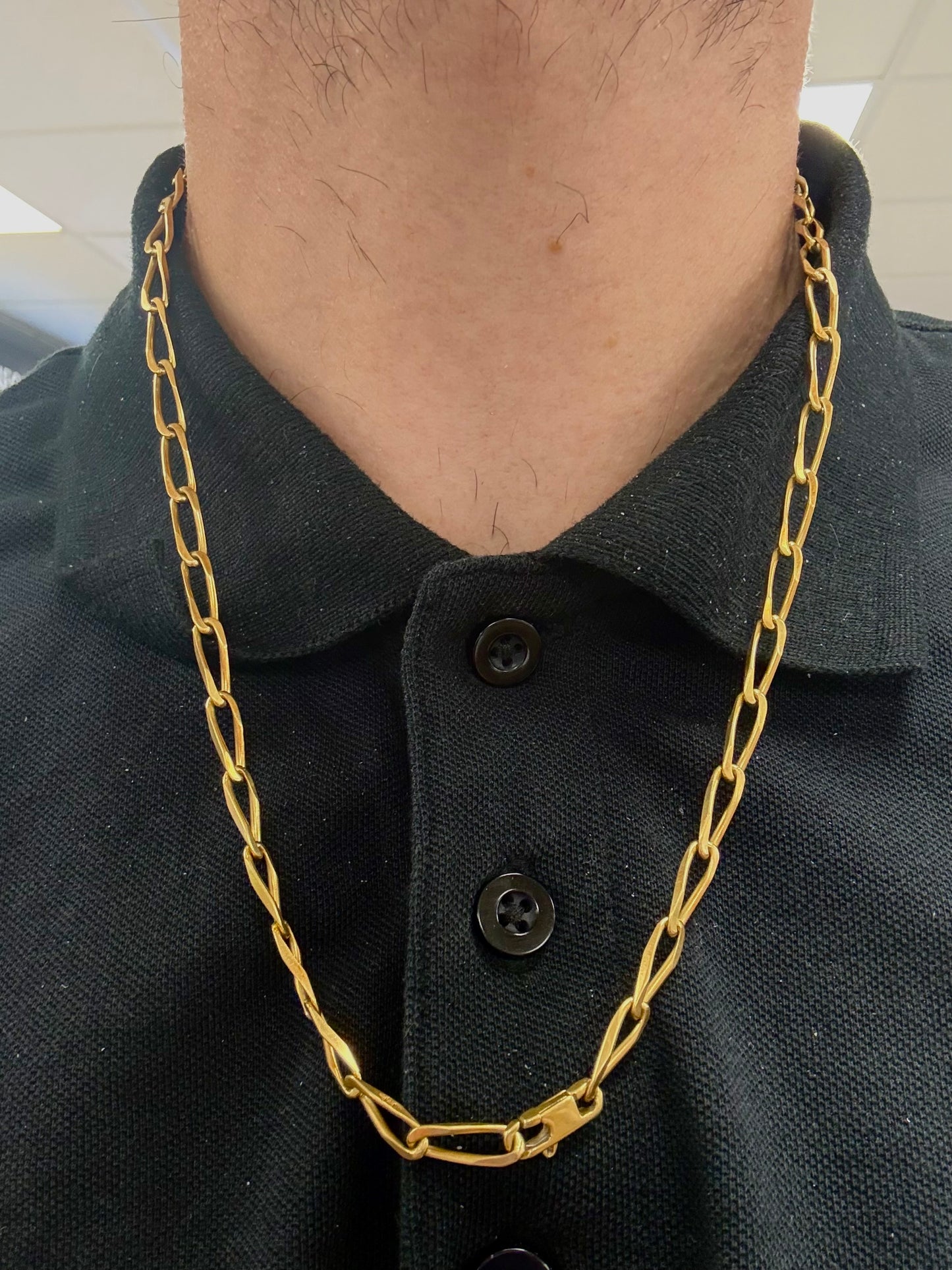 Collier chaine homme or jaune 18K 25.45 Grs