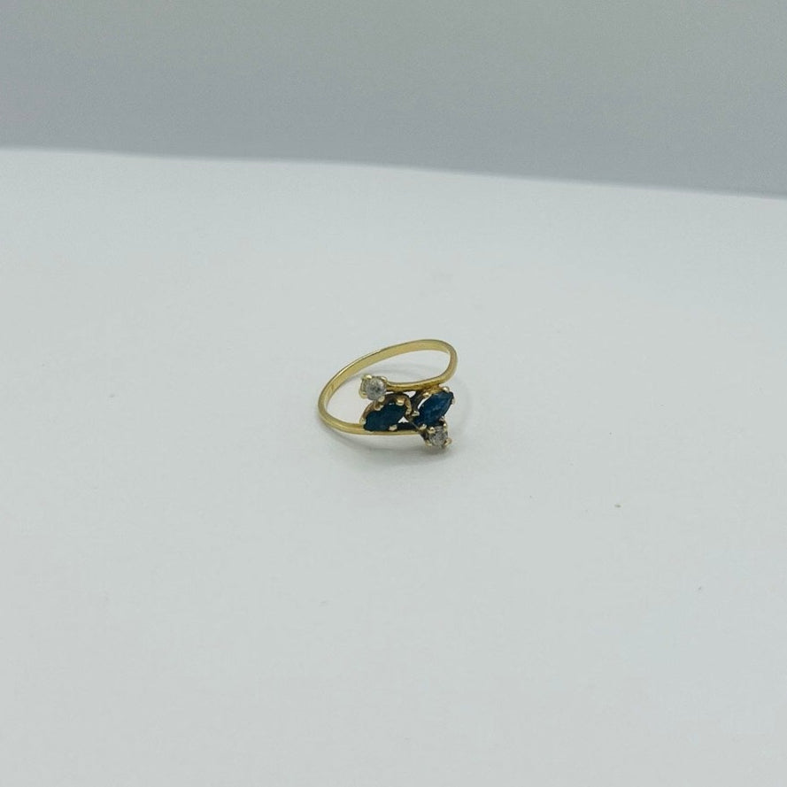 Bague Toi et Moi Or Jaune 18K T.53